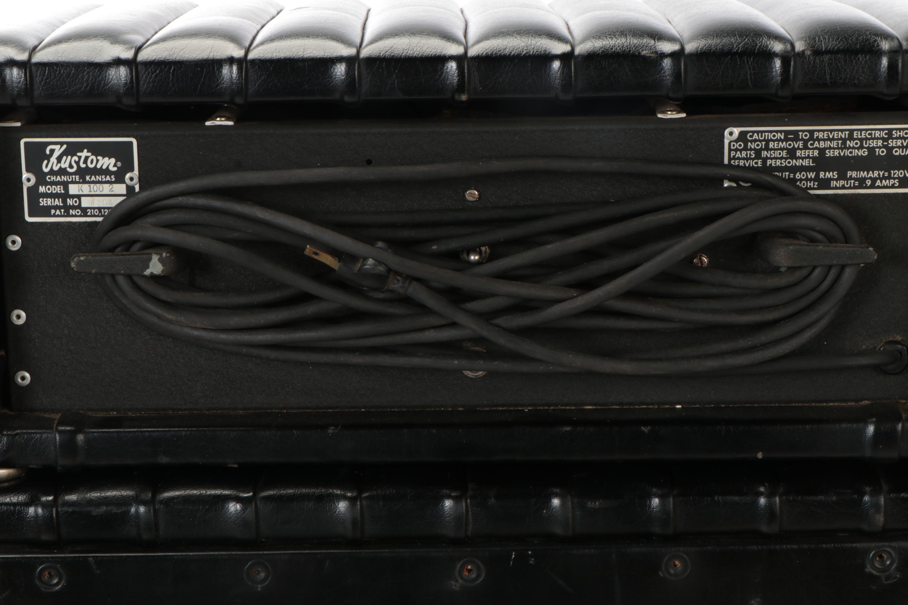 Kustom K 100-2 "Tuck And Roll" Guitar Amplifier