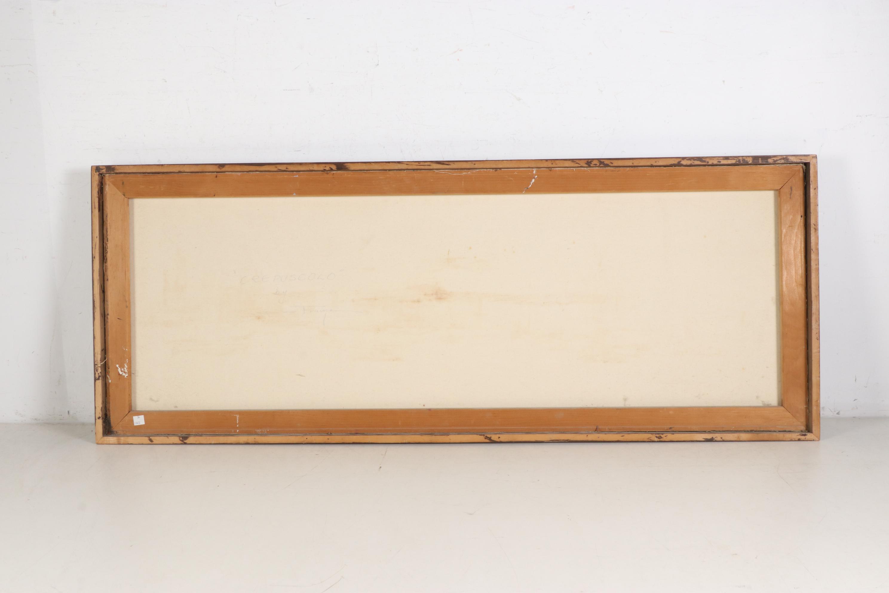 Ozz França Modernist Oil Painting "Crepúsculo," 1965