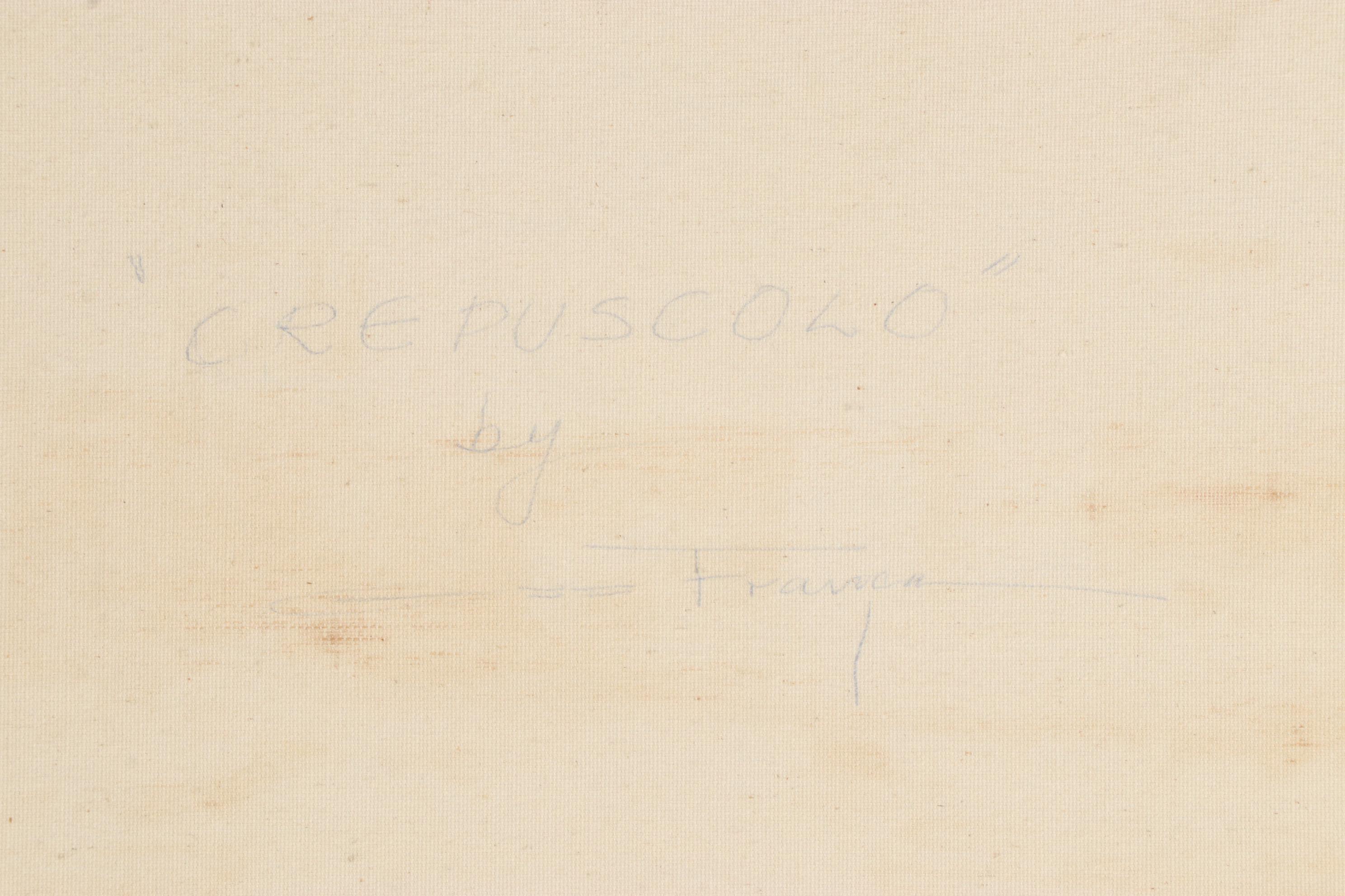 Ozz França Modernist Oil Painting "Crepúsculo," 1965