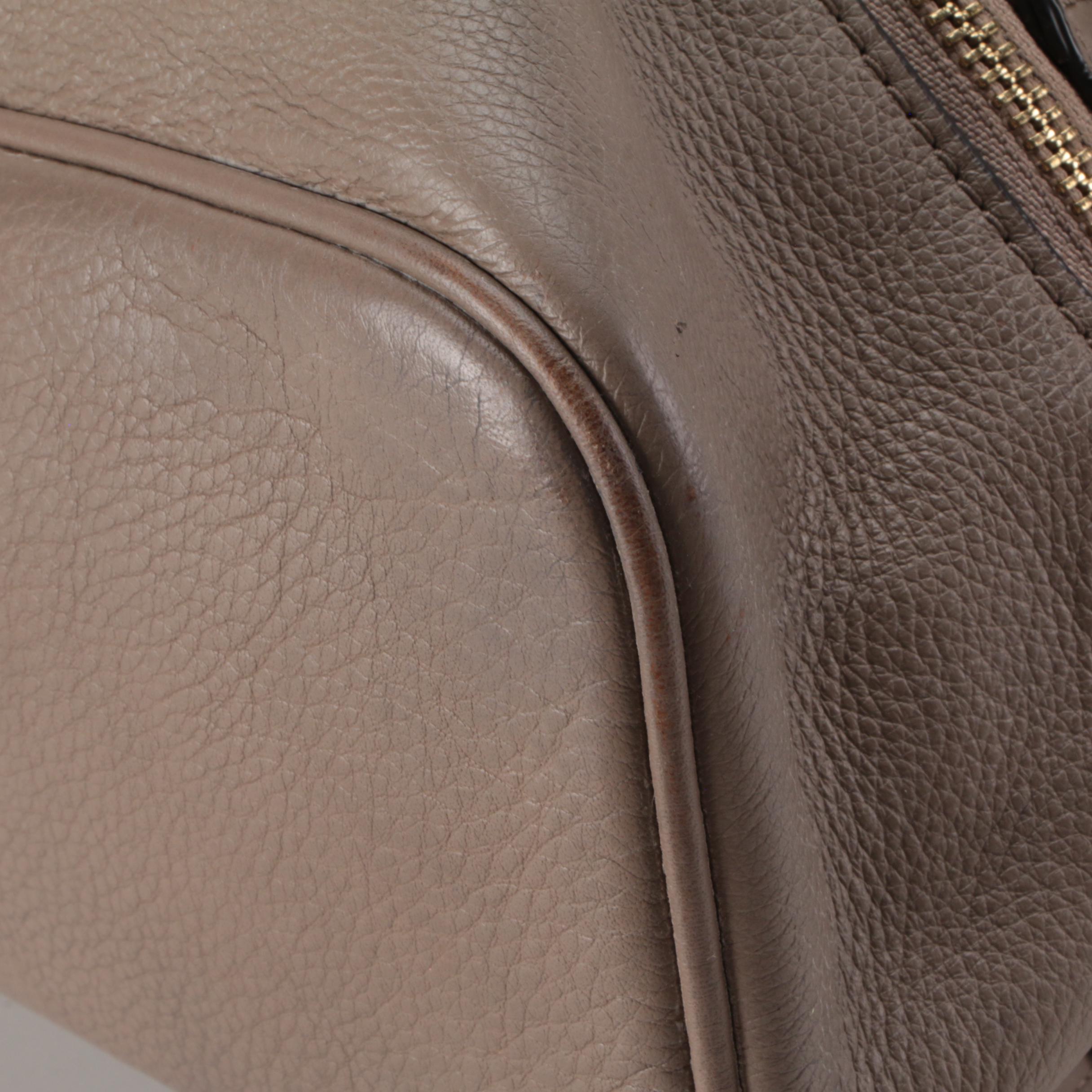 MICHAEL Michael Kors Rhea Medium Backpack Purse in Taupe Pebbled Leather