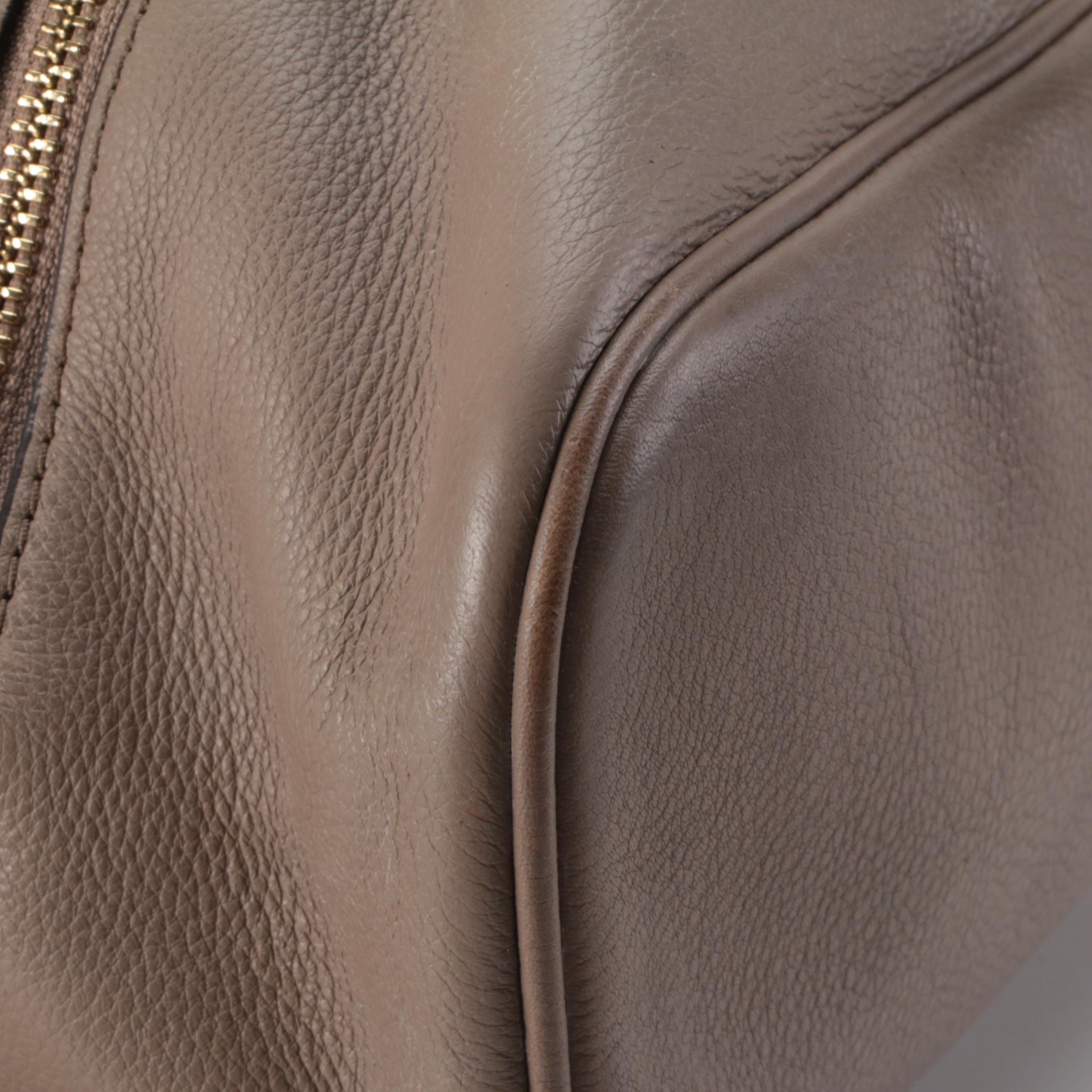 MICHAEL Michael Kors Rhea Medium Backpack Purse in Taupe Pebbled Leather