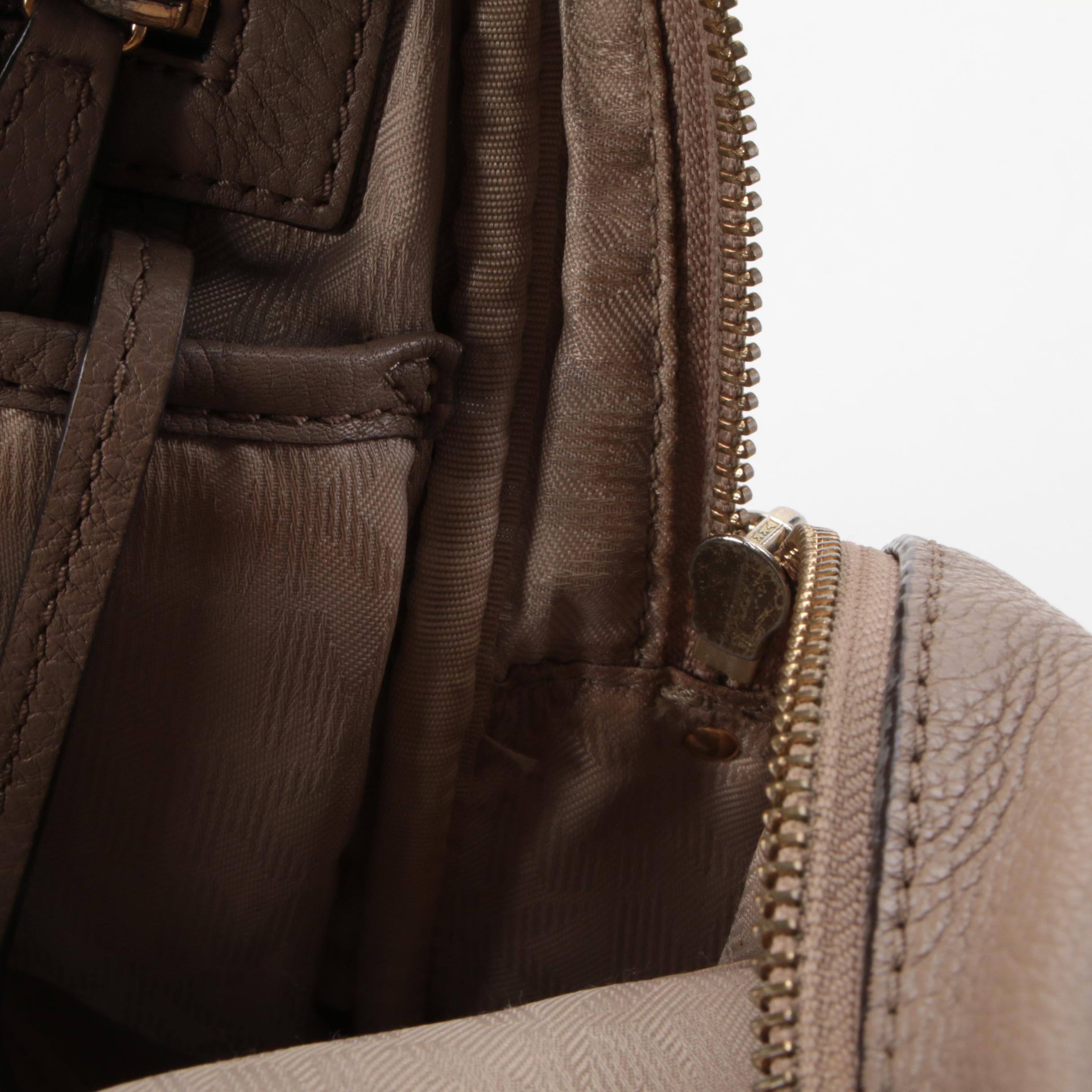 MICHAEL Michael Kors Rhea Medium Backpack Purse in Taupe Pebbled Leather