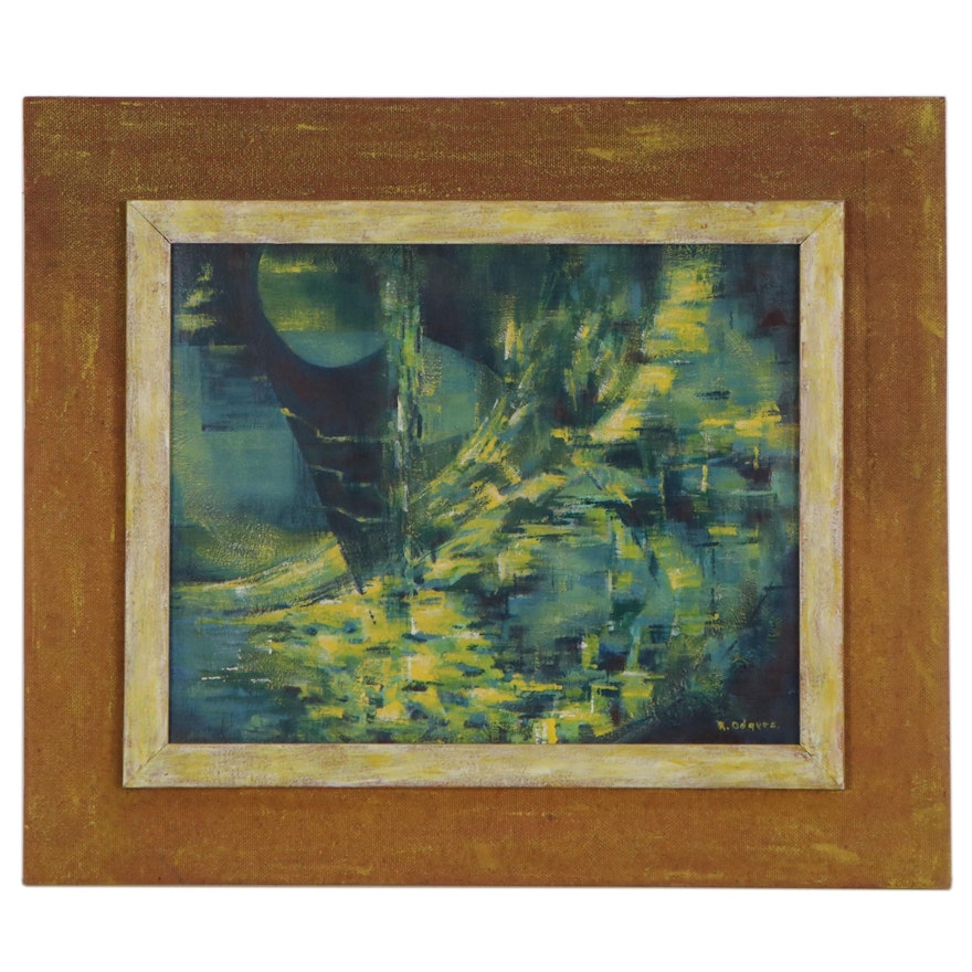 R.H. Odgers Abstract Oil Painting, Late 20th Century