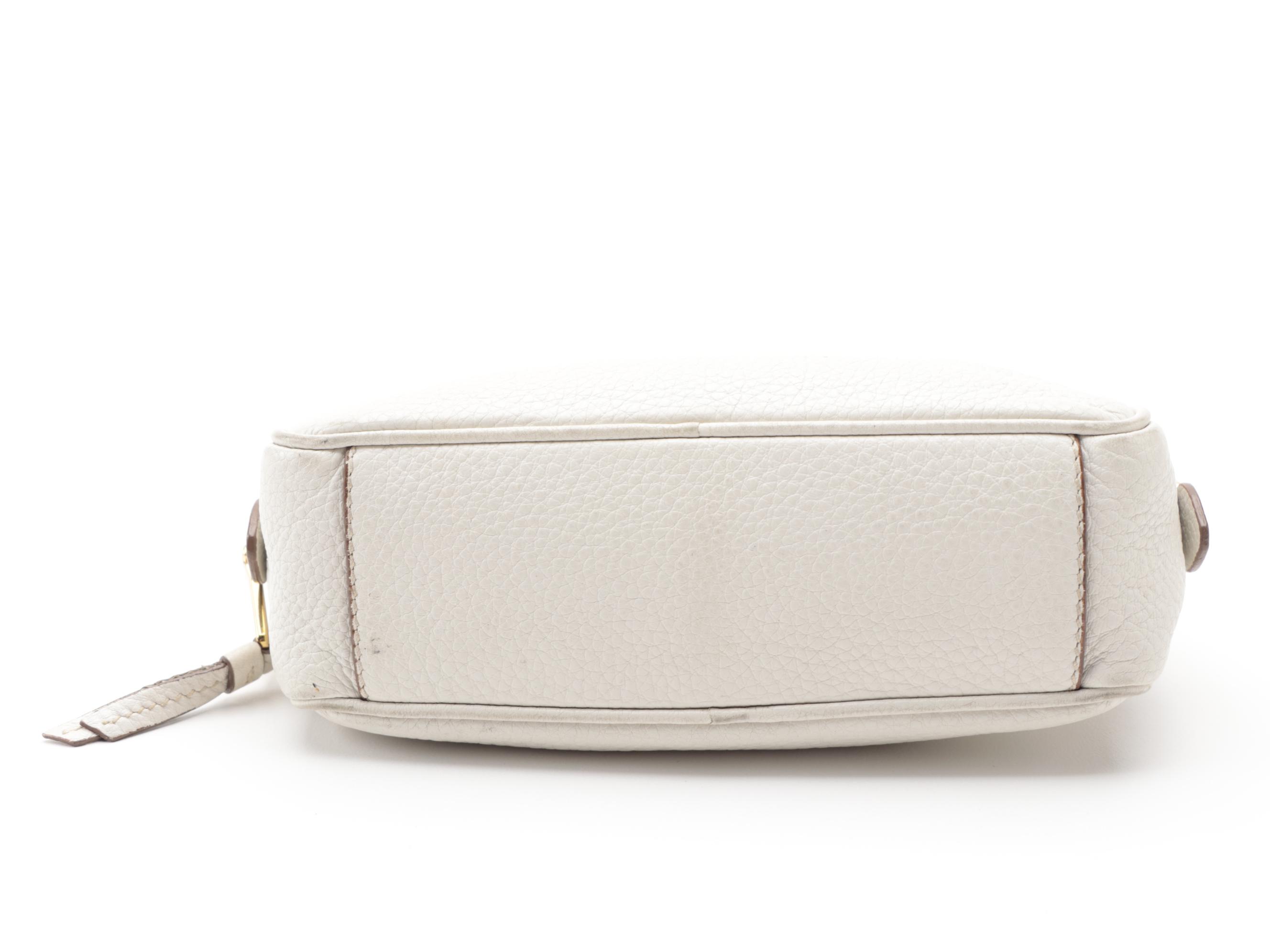 Prada Cosmetic Pouch in White Vitello Daino Leather