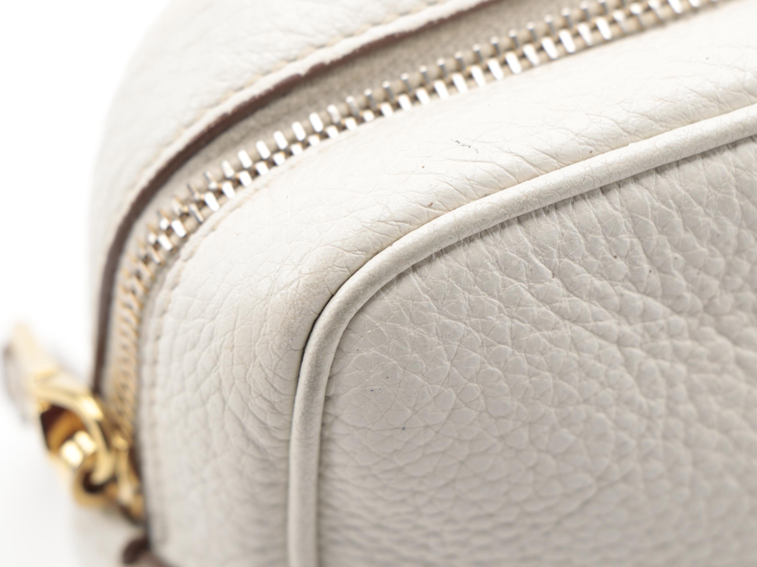 Prada Cosmetic Pouch in White Vitello Daino Leather