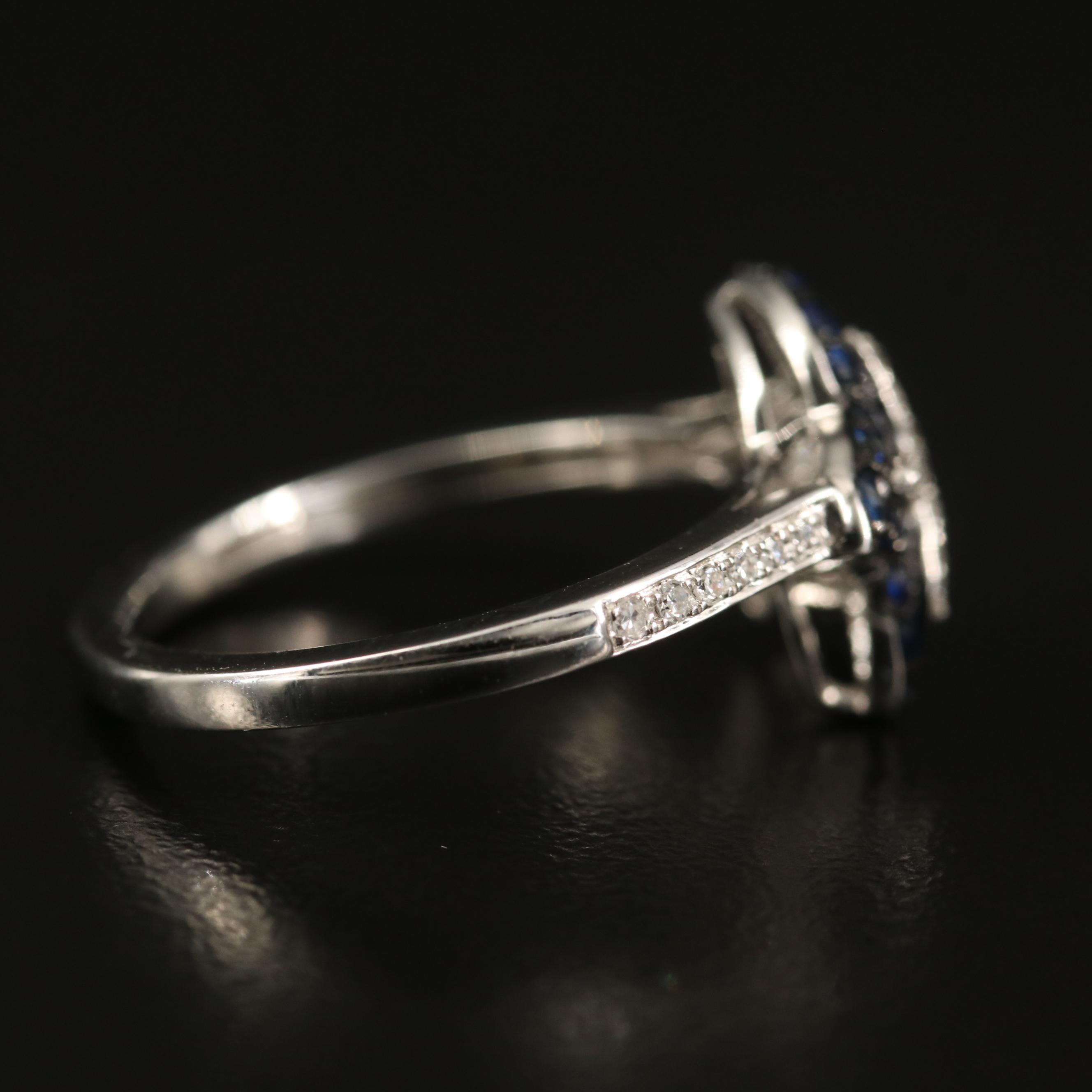 EFFY "Seaside" 14K Diamond and Sapphire Starfish Ring