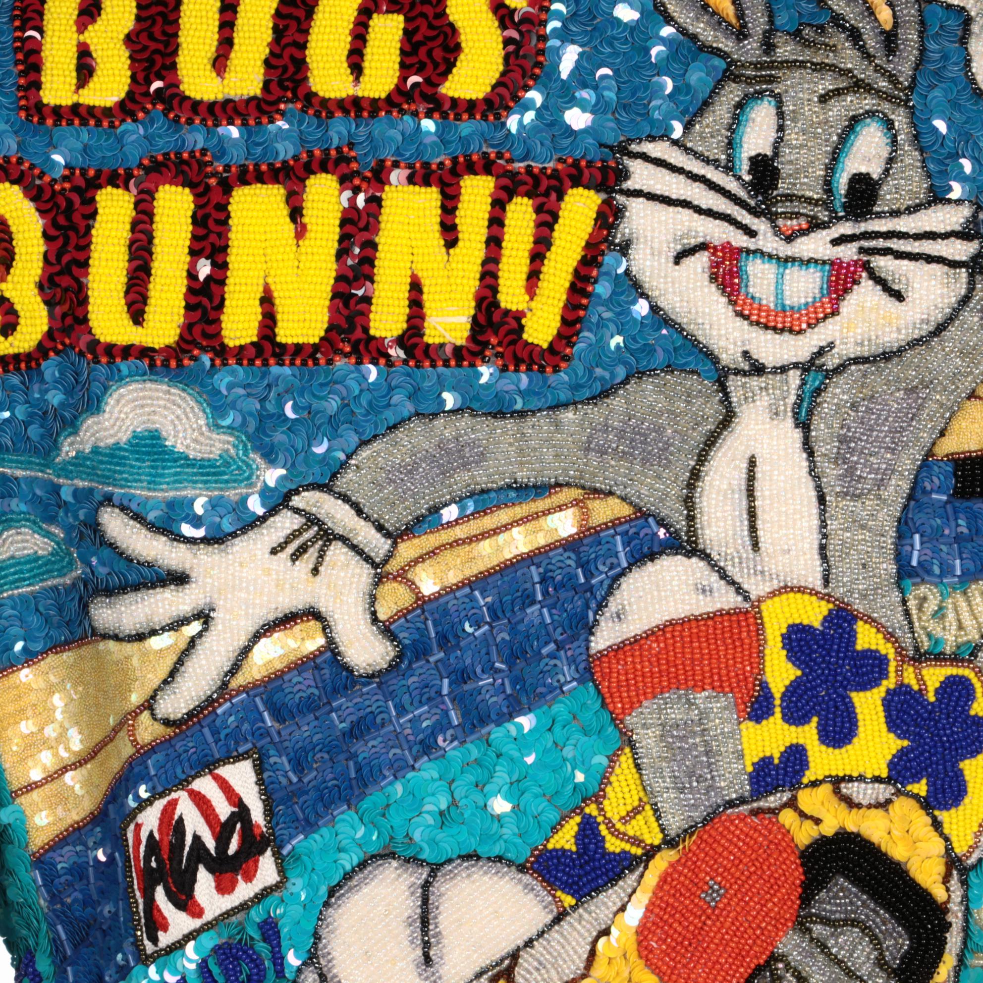 Jeanette Kastenberg Platinum "Bugs Bunny Blazes" Hand Embellished Bolero Jacket