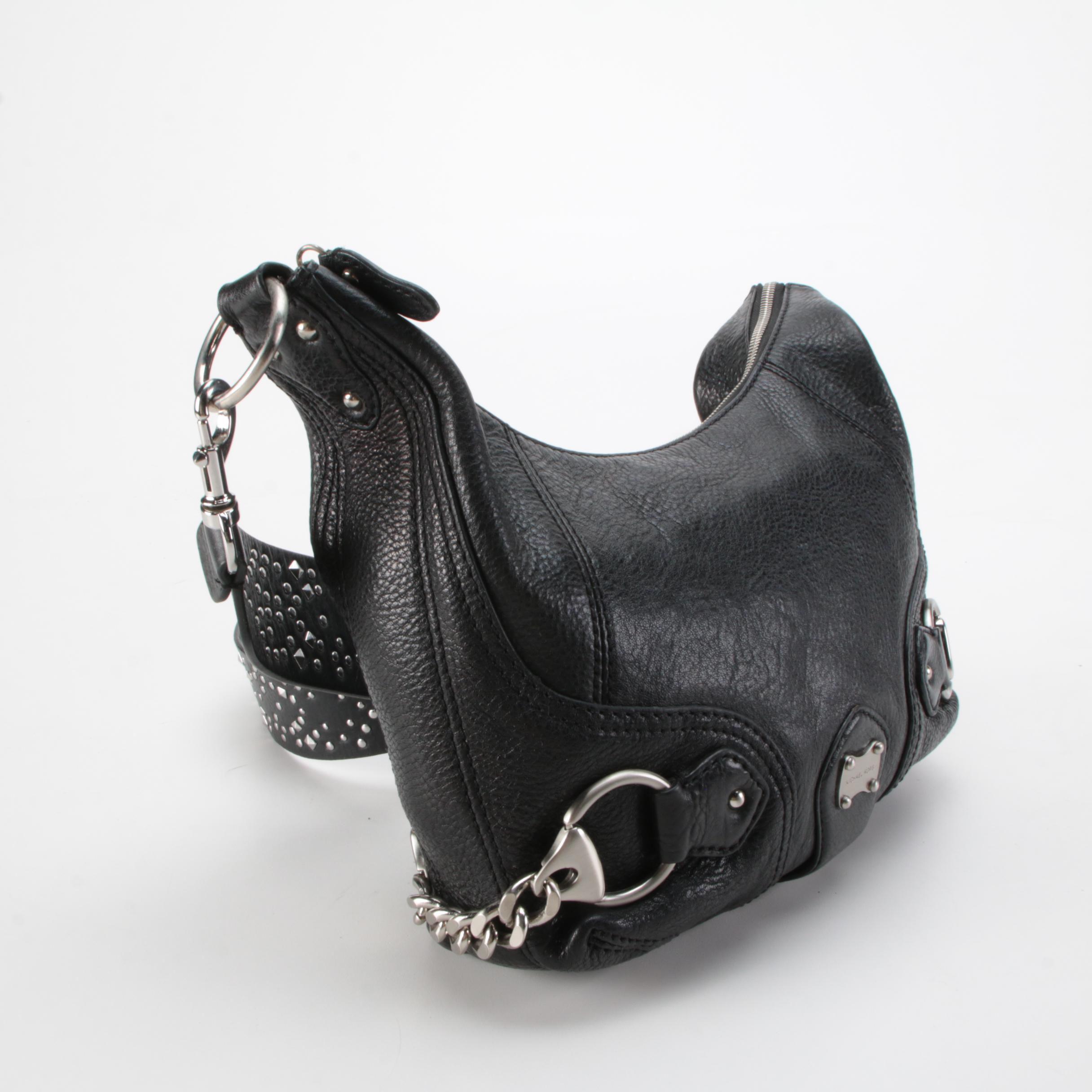 MICHAEL Michael Kors Hobo Bag with Harness Style Hardware and Studded Strap