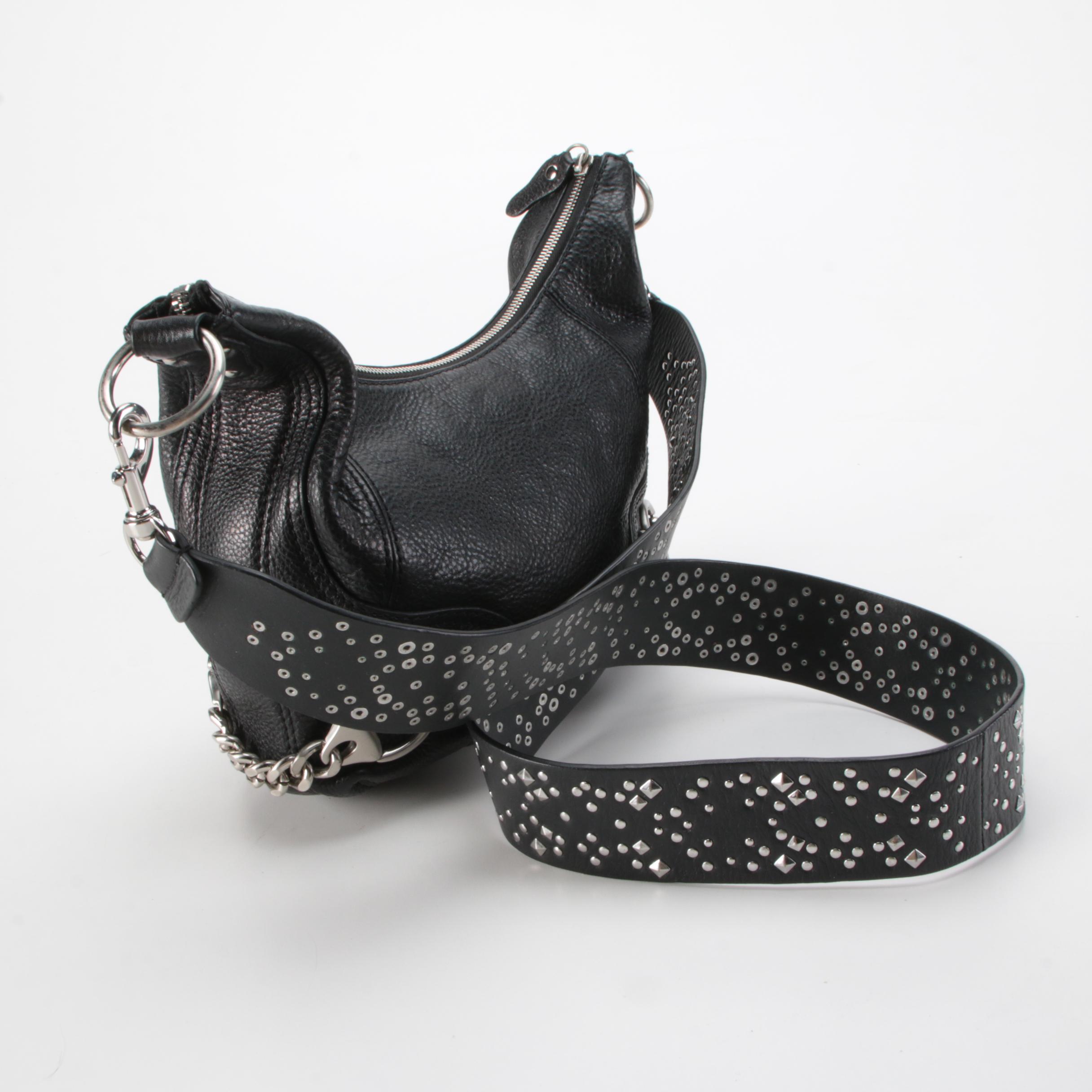 MICHAEL Michael Kors Hobo Bag with Harness Style Hardware and Studded Strap