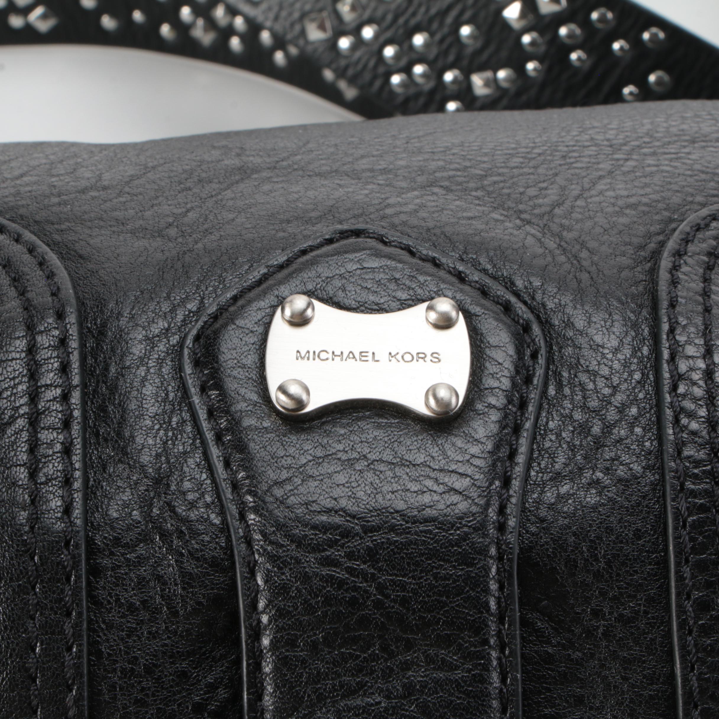 MICHAEL Michael Kors Hobo Bag with Harness Style Hardware and Studded Strap