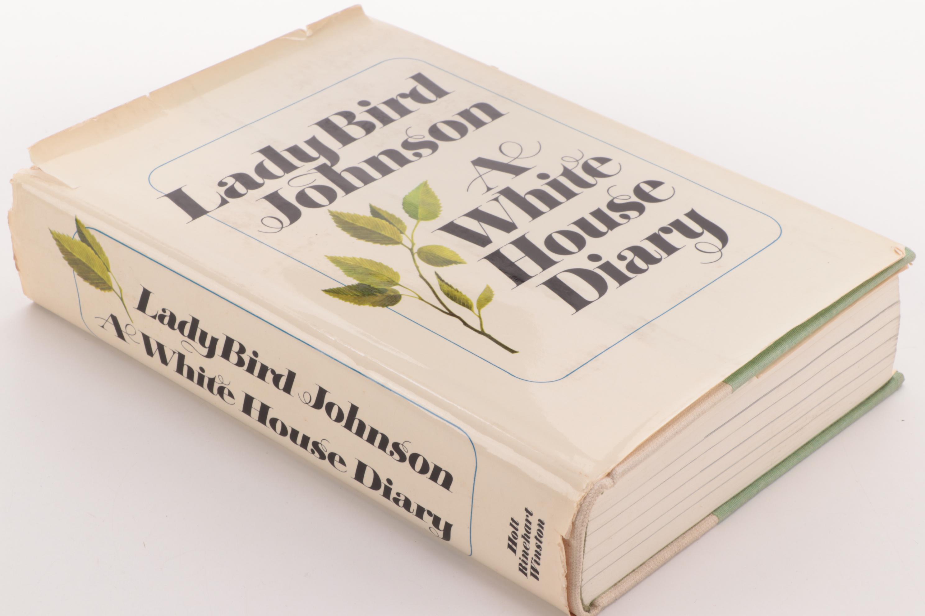 Signed First Edition "A White House Diary" by Lady Bird Johnson, 1970