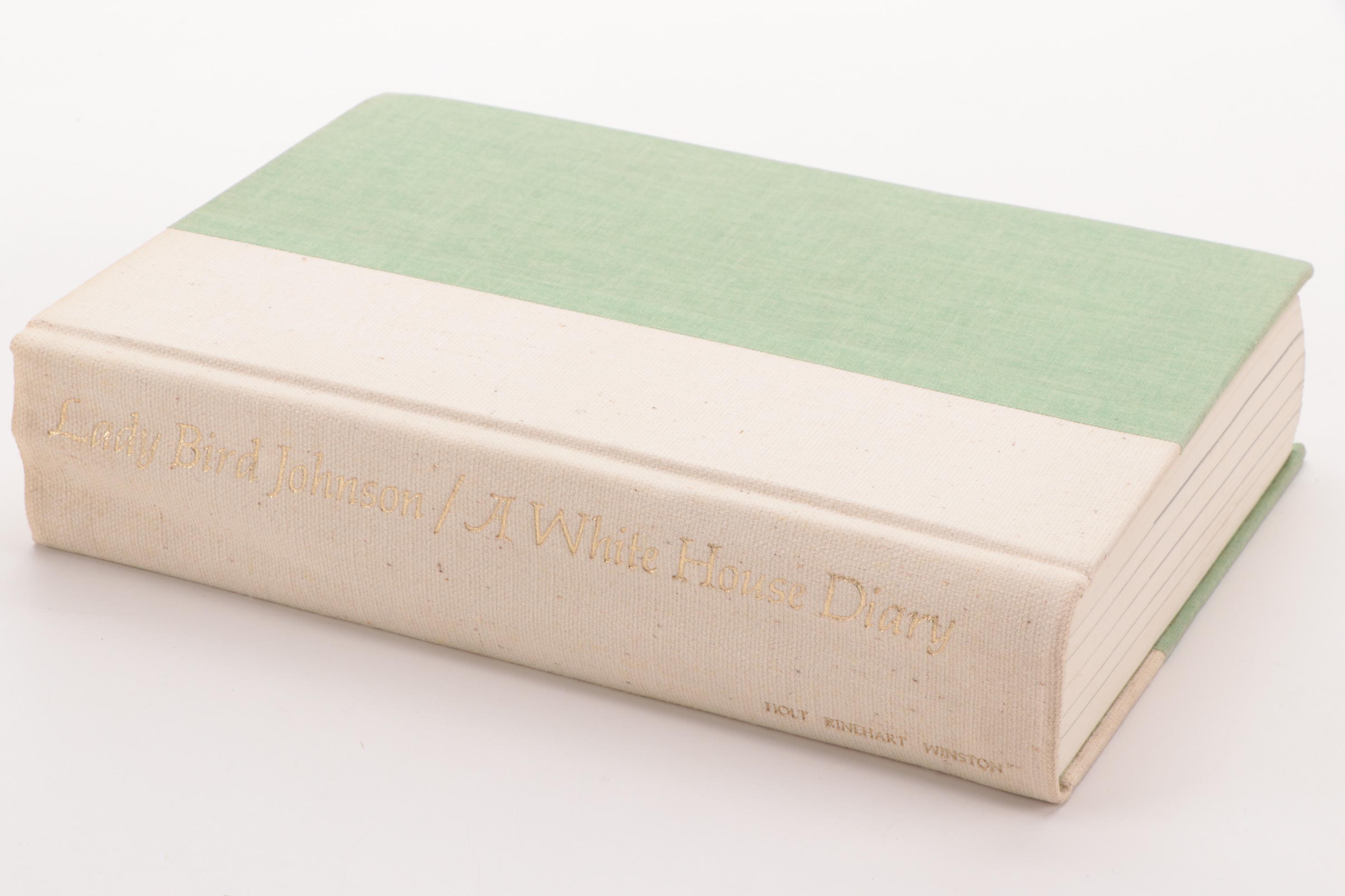 Signed First Edition "A White House Diary" by Lady Bird Johnson, 1970