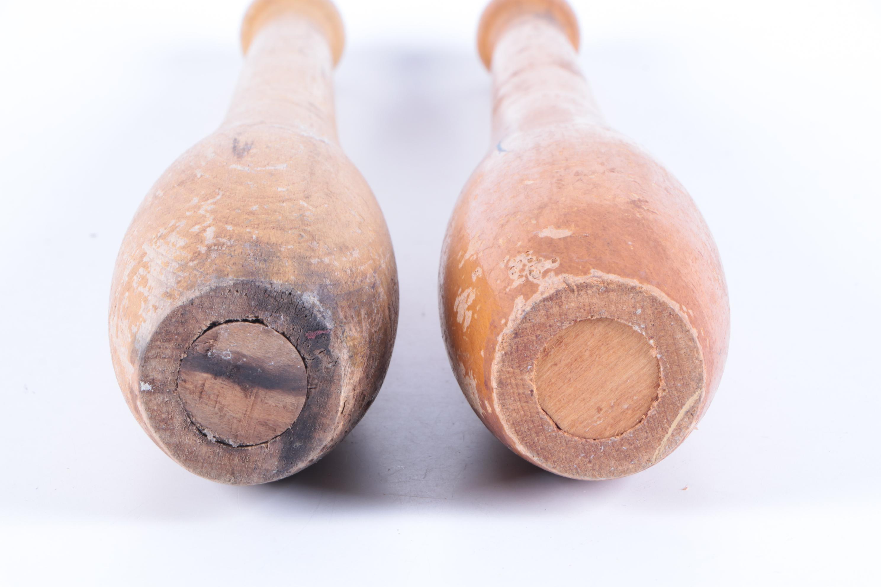 Sportscraft Belgium Wooden Juggling Clubs, circa 1940