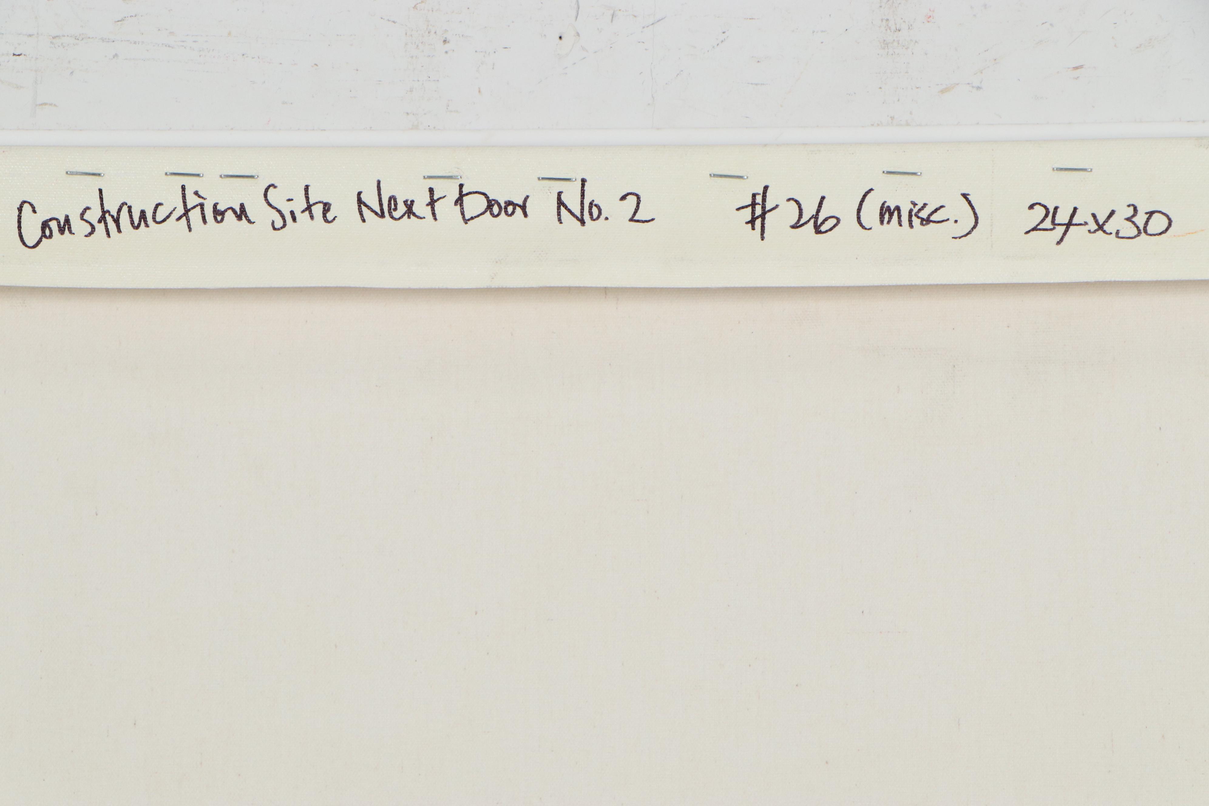 Kaz Ooka Oil Painting "Construction Site Next Door No. 2," 21st Century