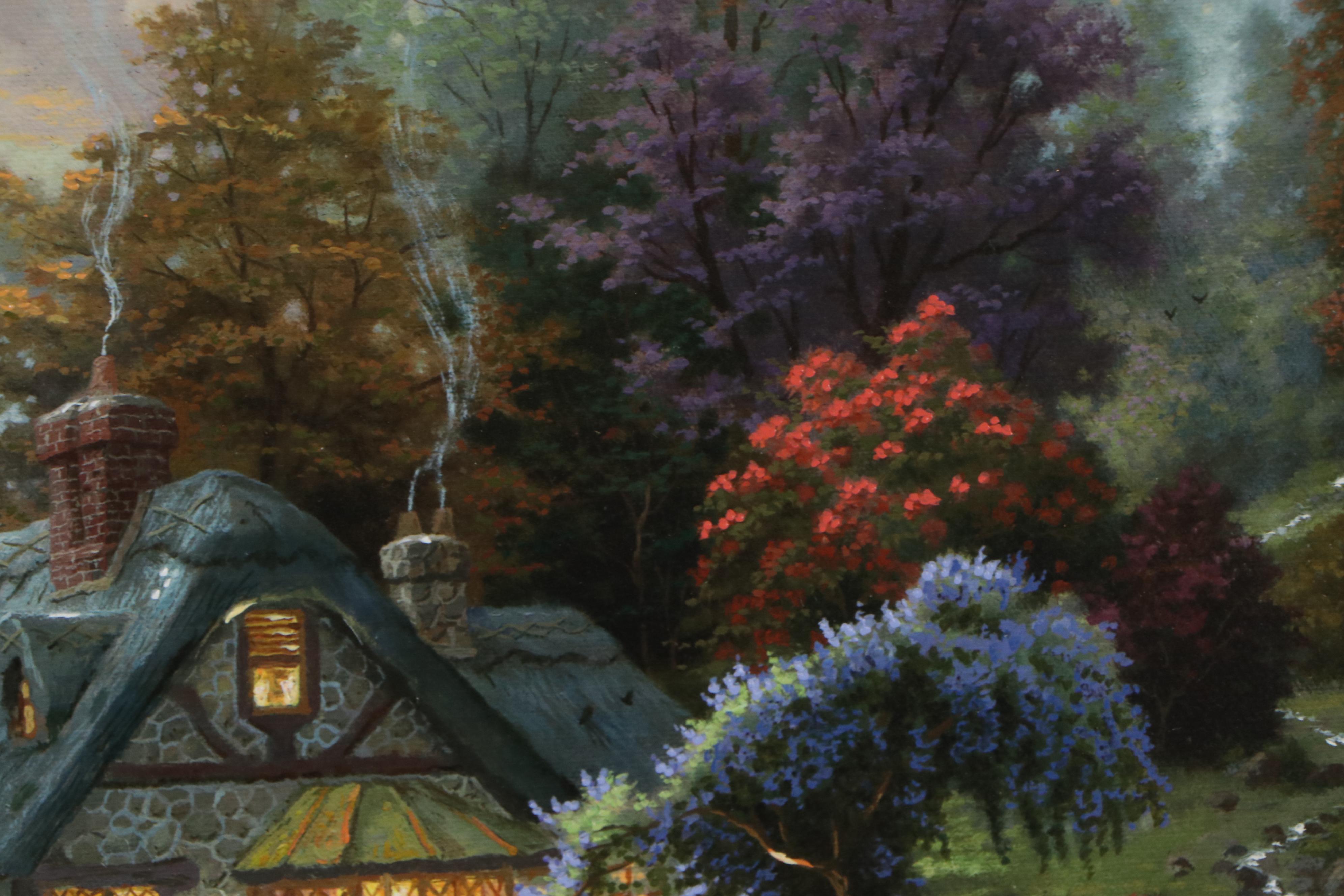 Thomas Kinkade Embellished Giclée "Stillwater Cottage"