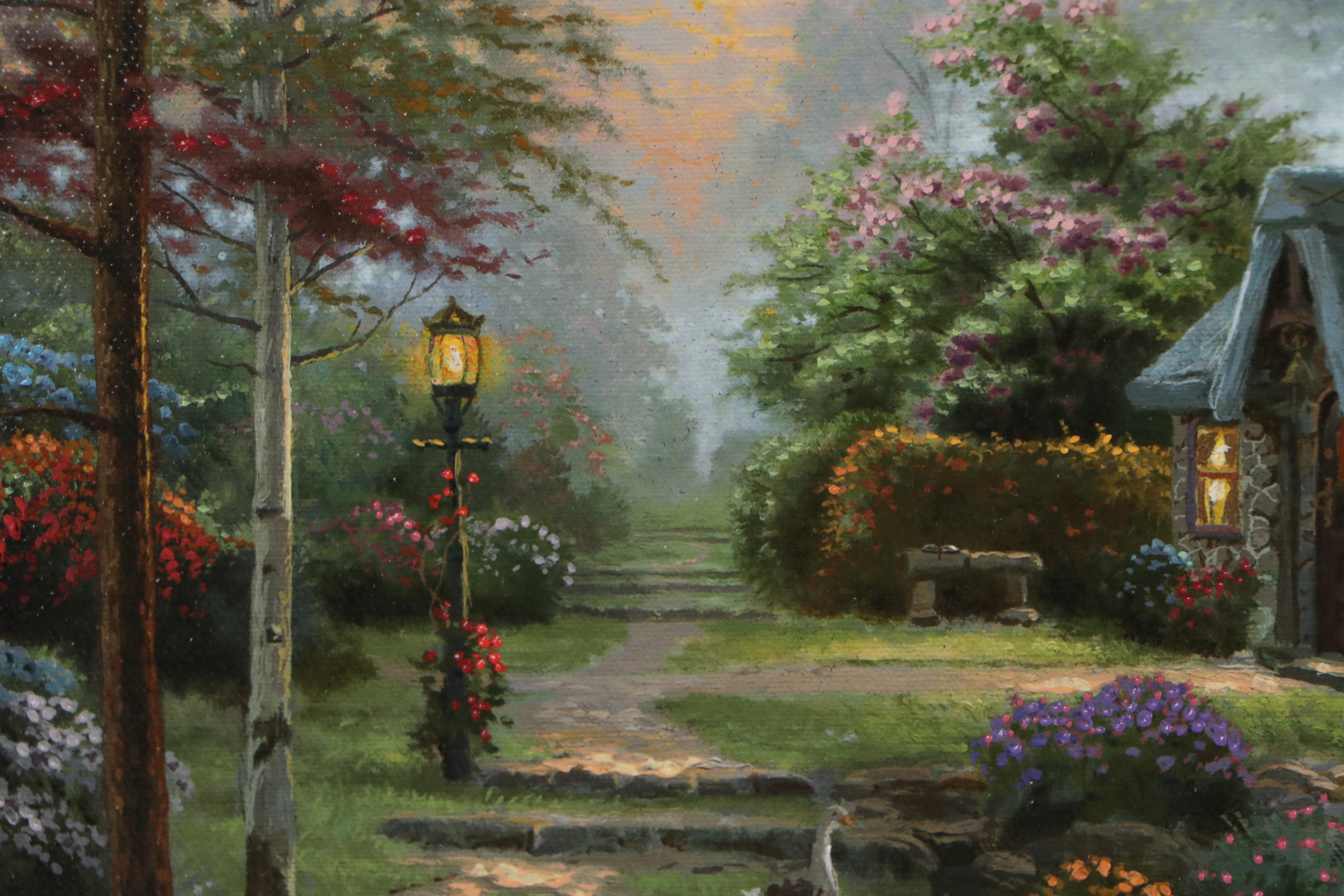Thomas Kinkade Embellished Giclée "Stillwater Cottage"