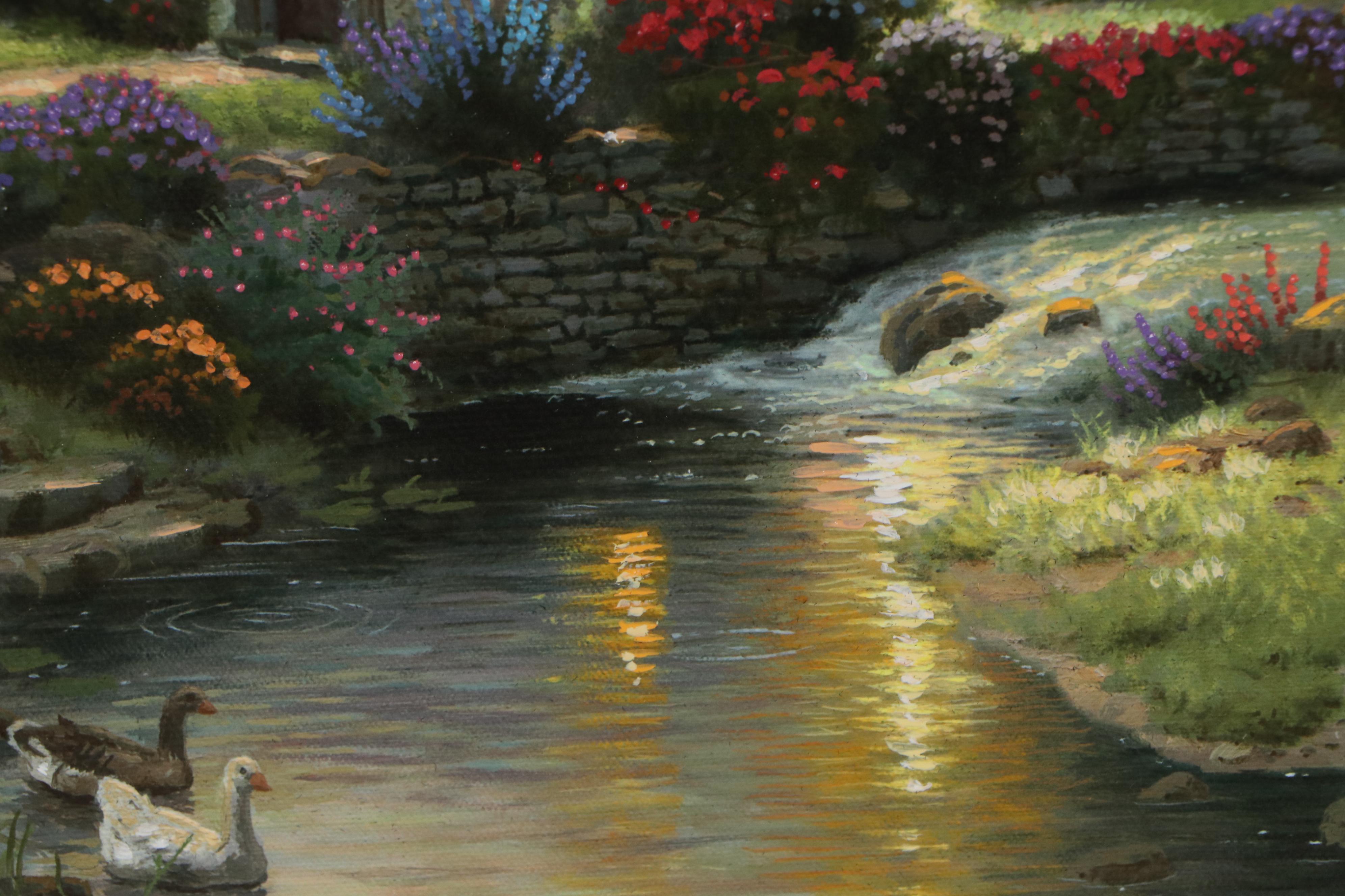 Thomas Kinkade Embellished Giclée "Stillwater Cottage"