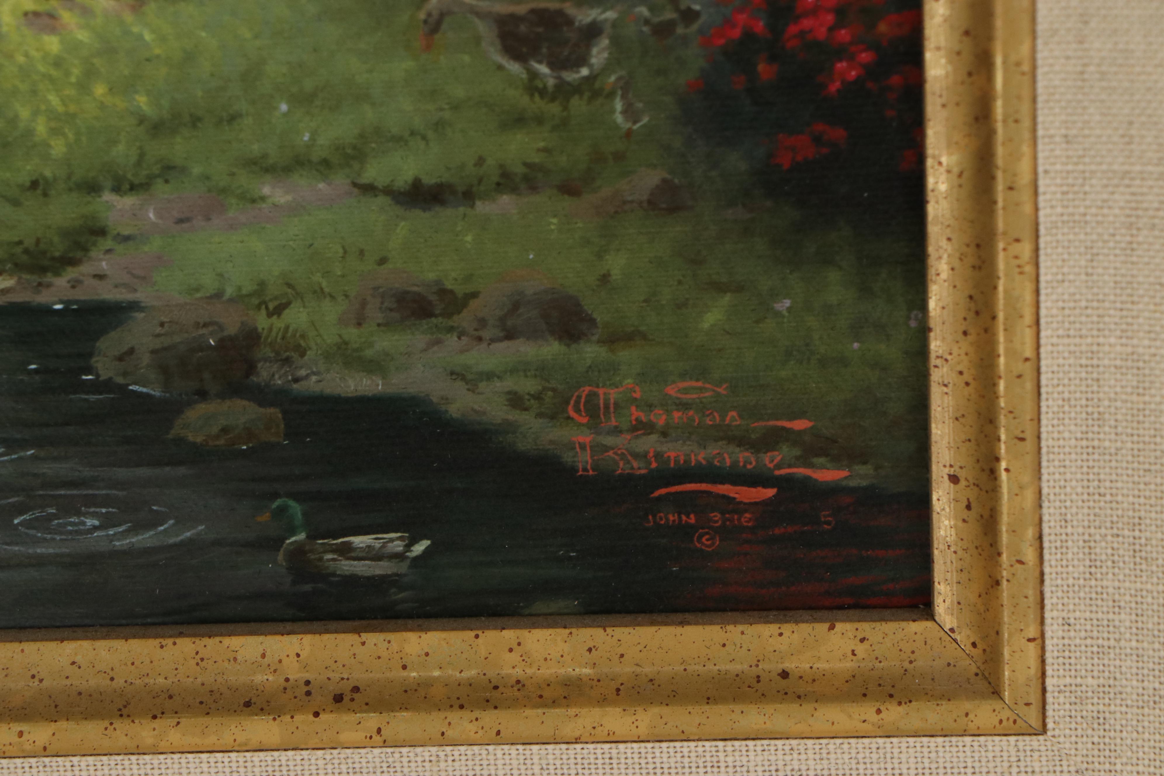 Thomas Kinkade Embellished Giclée "Stillwater Cottage"