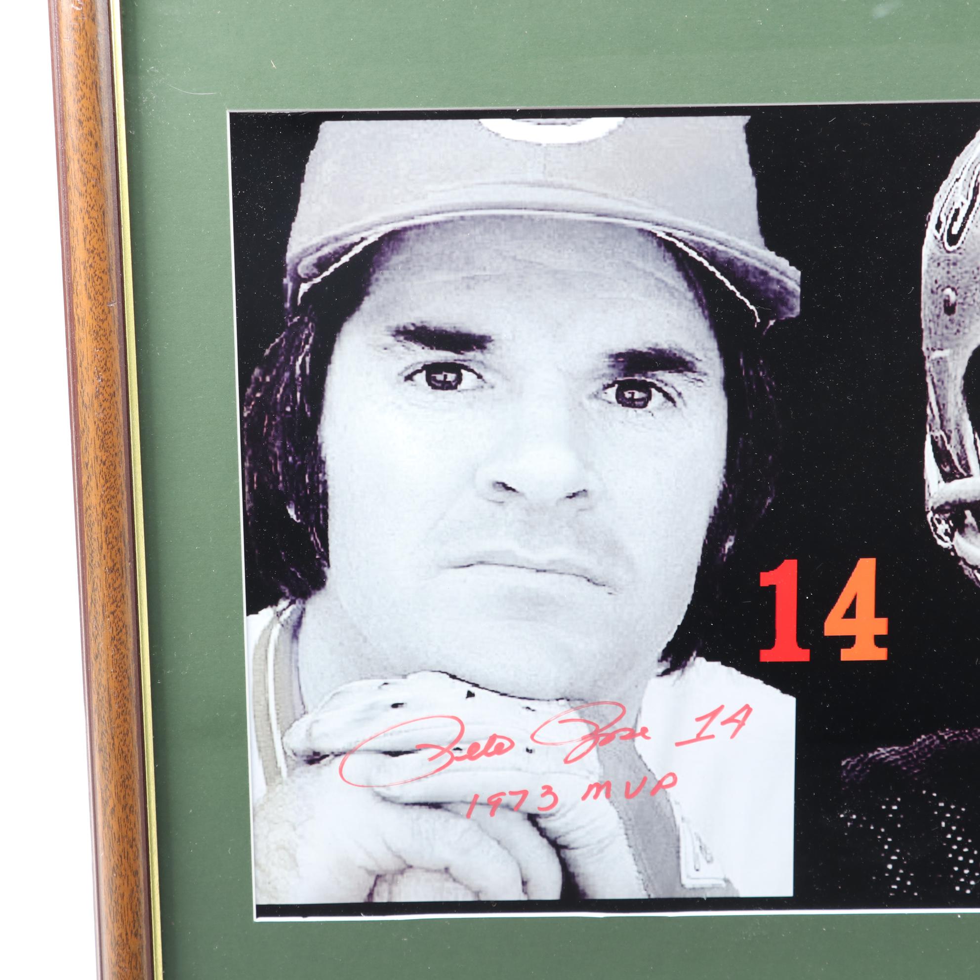Pete Rose and Kenny Anderson Signed "Cincinnati's #14" Framed Photo Print, COA
