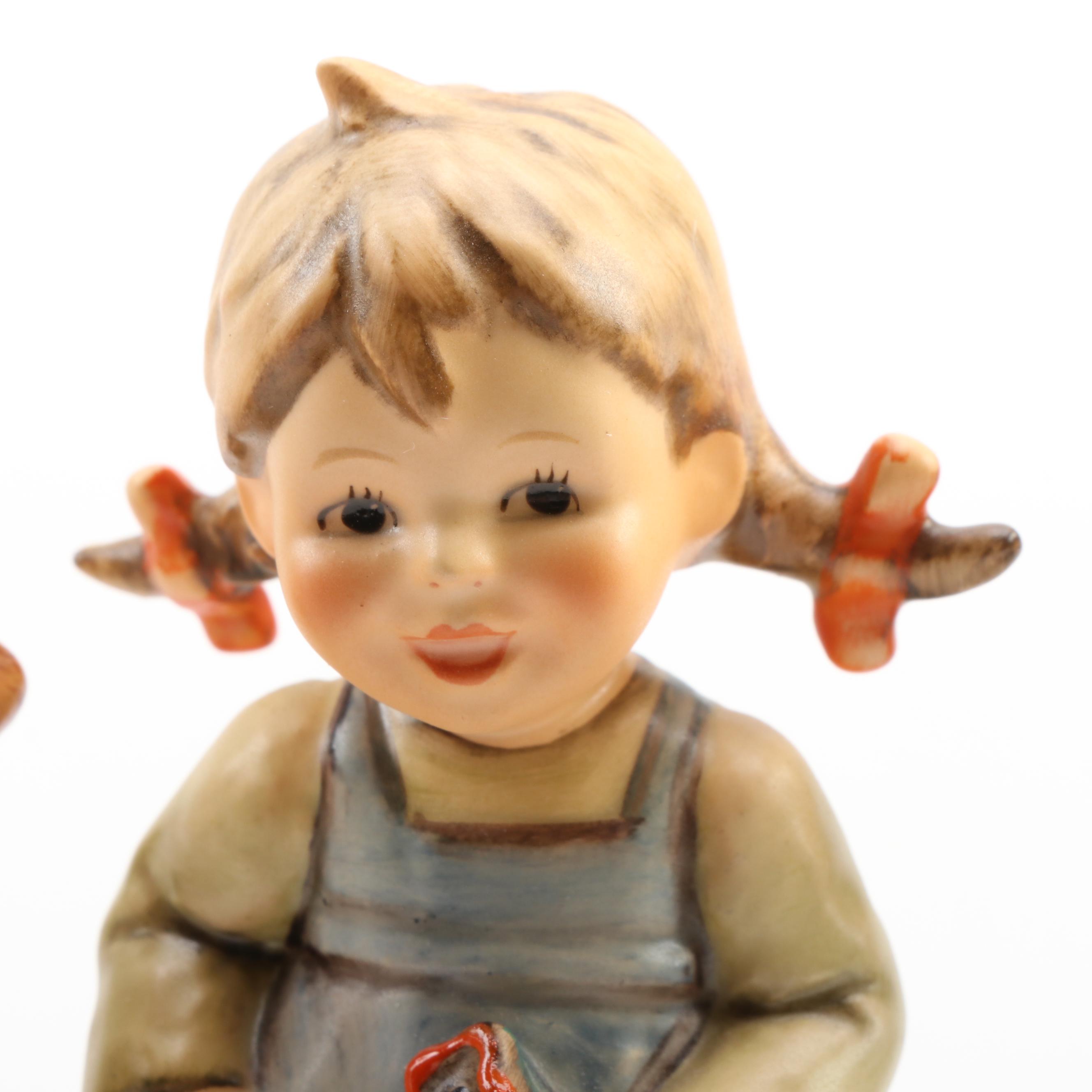 Goebel "Flower Girl" and Other Porcelain Hummel Club Figurines, Late 20th C.