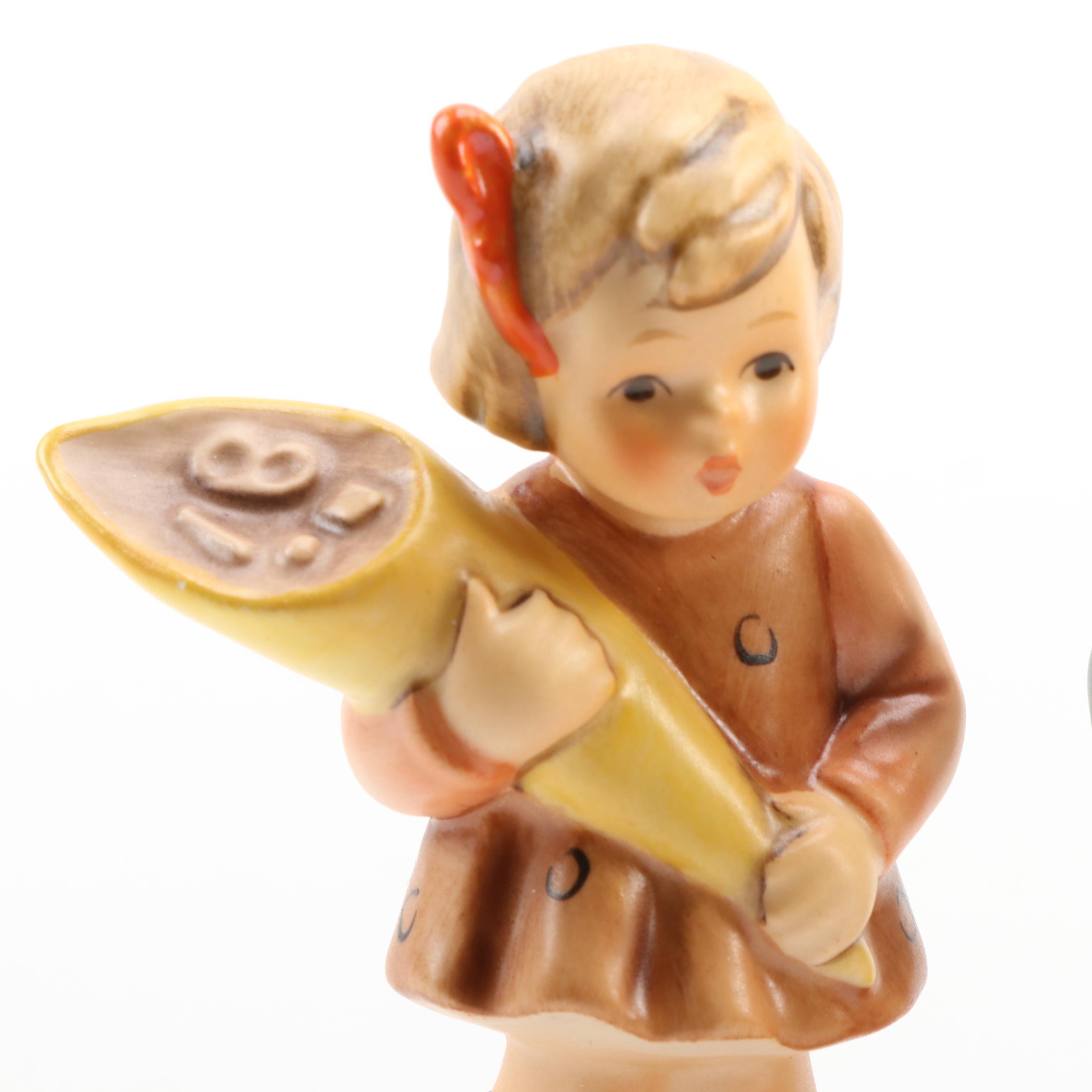 Goebel "Flower Girl" and Other Porcelain Hummel Club Figurines, Late 20th C.