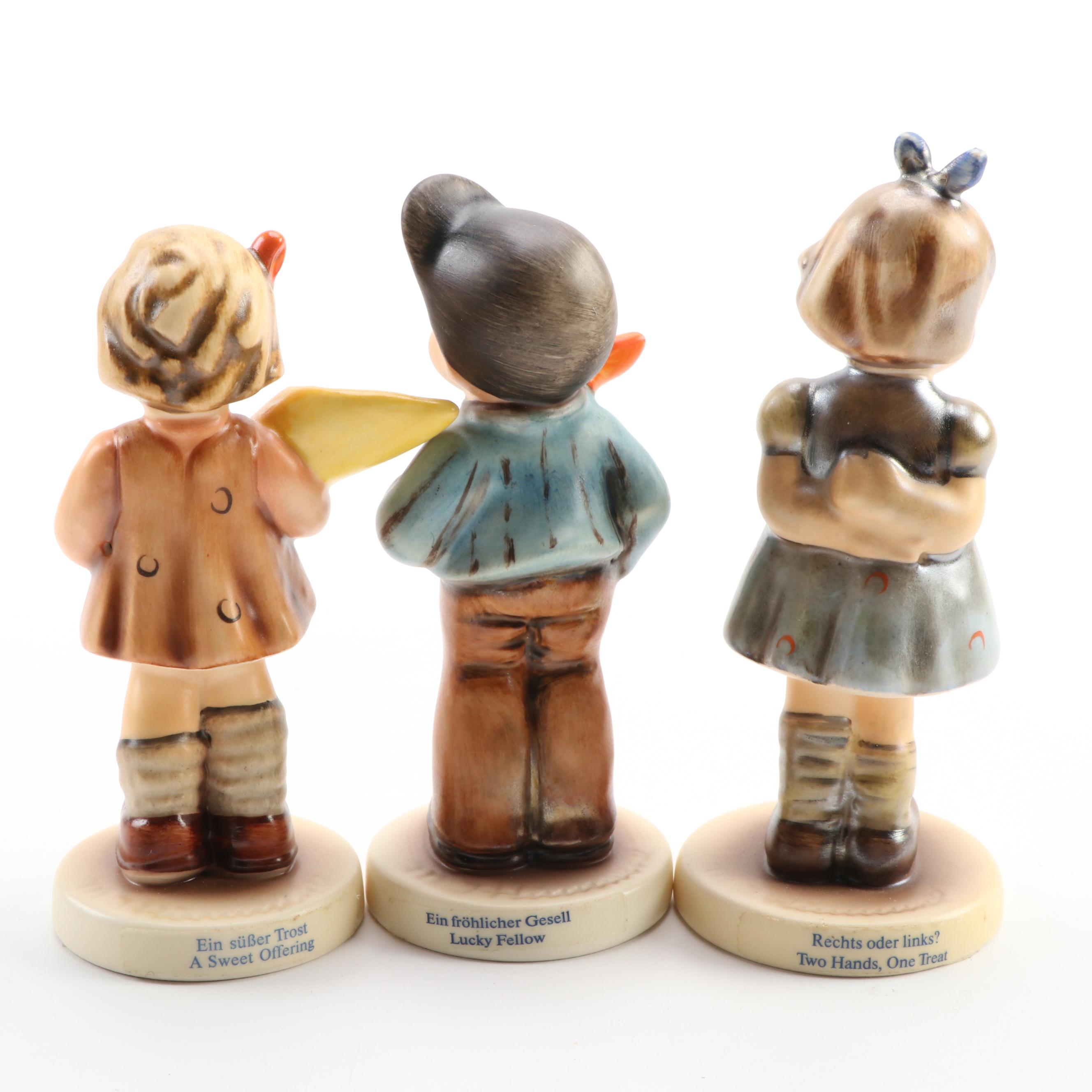 Goebel "Flower Girl" and Other Porcelain Hummel Club Figurines, Late 20th C.