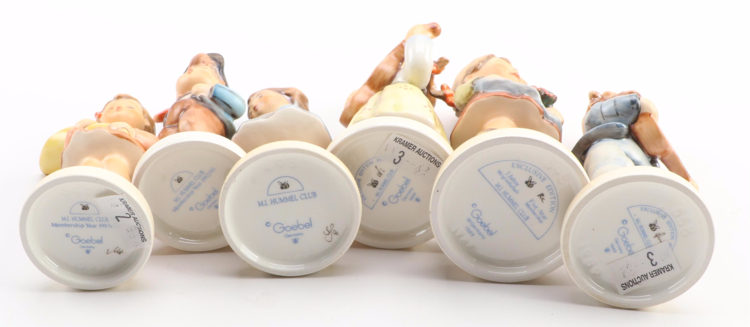 Goebel "Flower Girl" and Other Porcelain Hummel Club Figurines, Late 20th C.