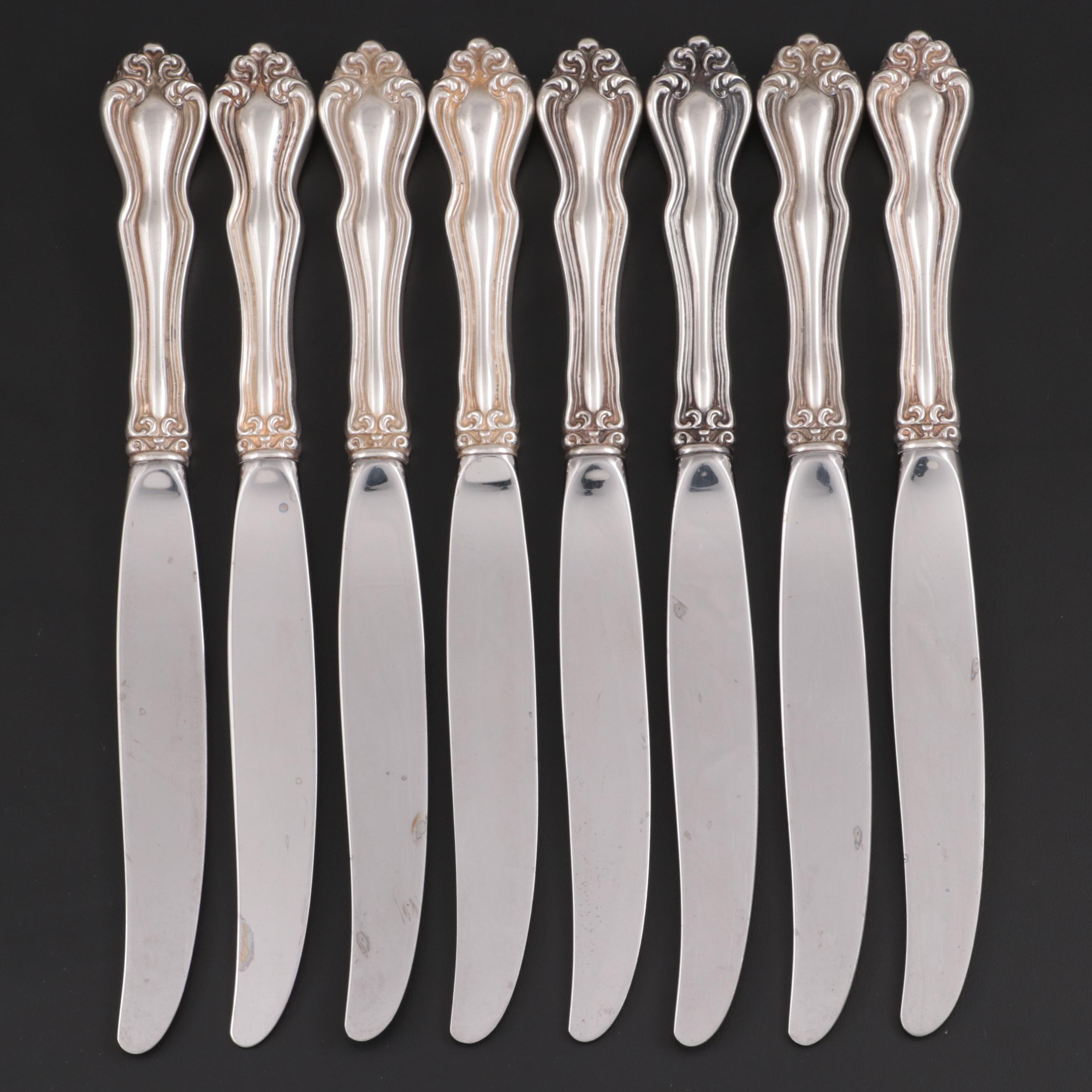 Westmorland "George and Martha Washington" Sterling Silver Handled Dinner Knives