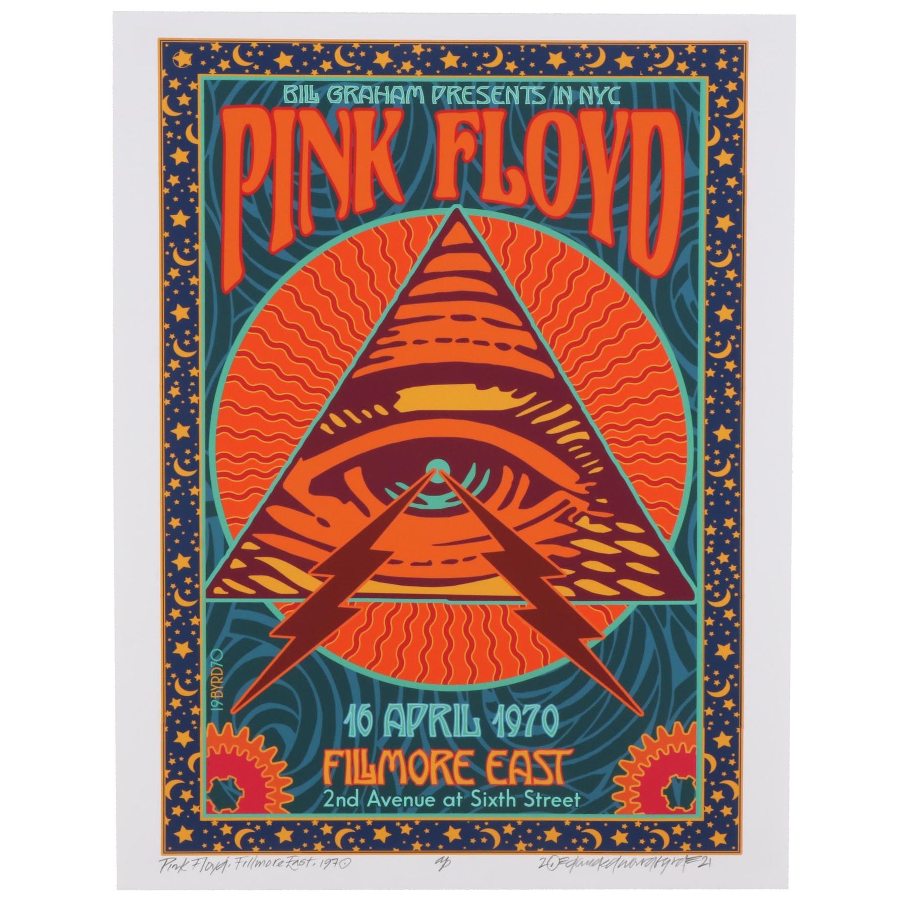 David Edward Byrd Giclée "Pink Floyd at the Fillmore East 1970," 2021