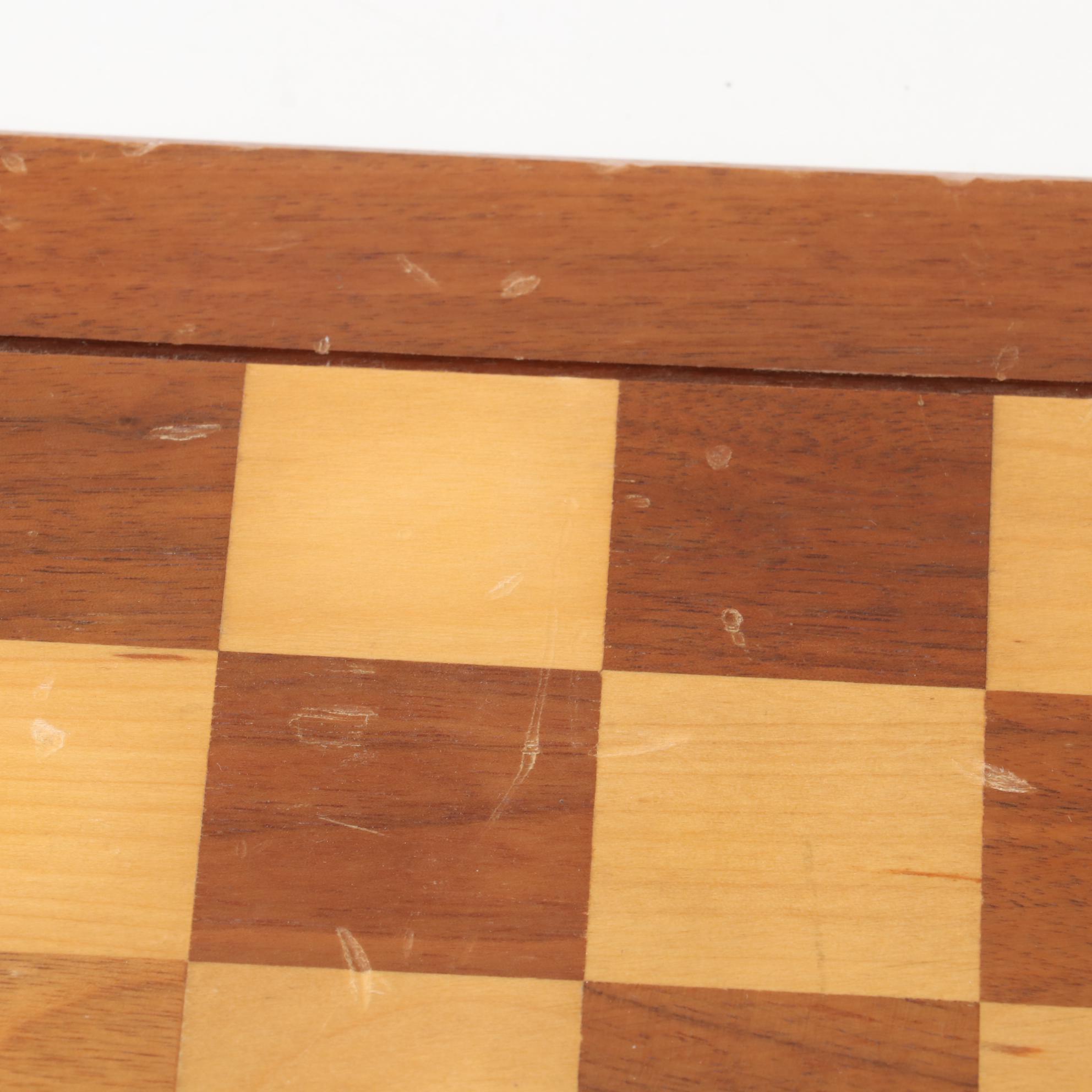 Ceramic Bisque Chess Set with Drueke Chess Board