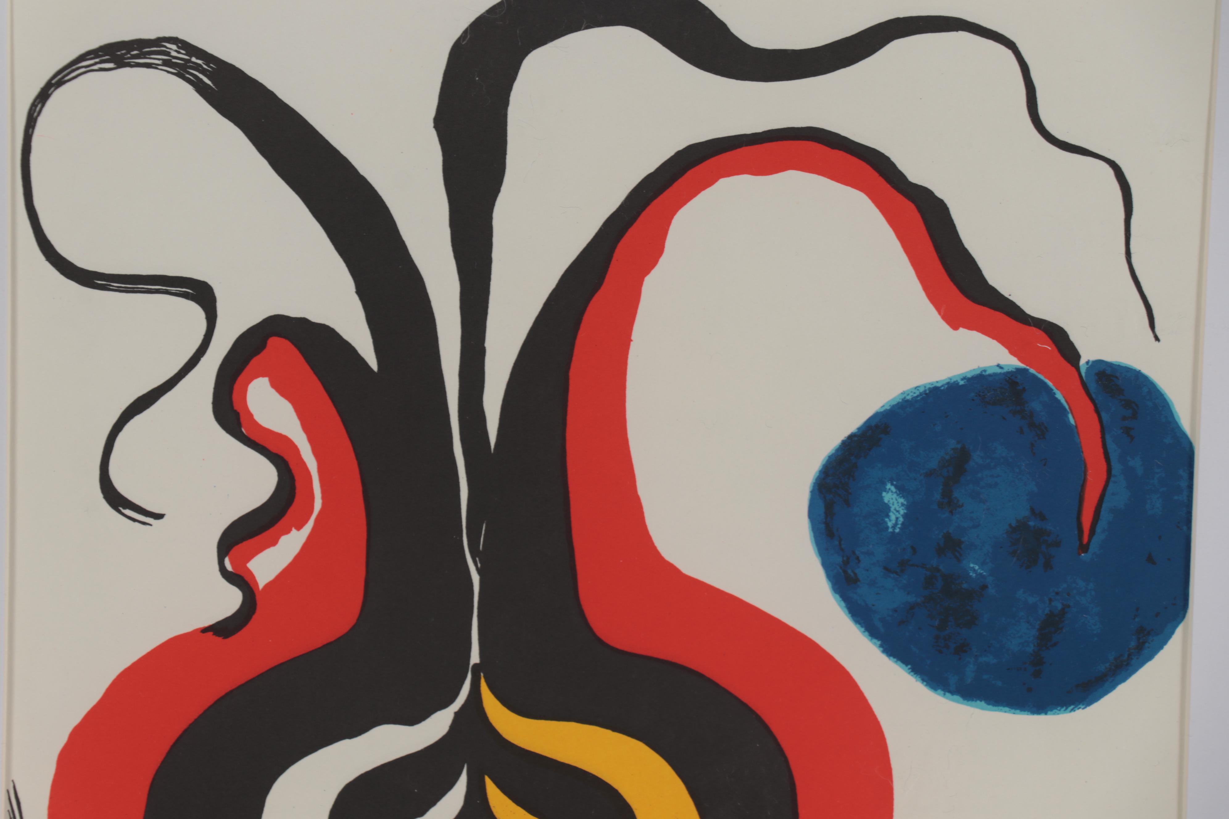 Alexander Calder Color Lithograph for "Derrière le Miroir," 1966