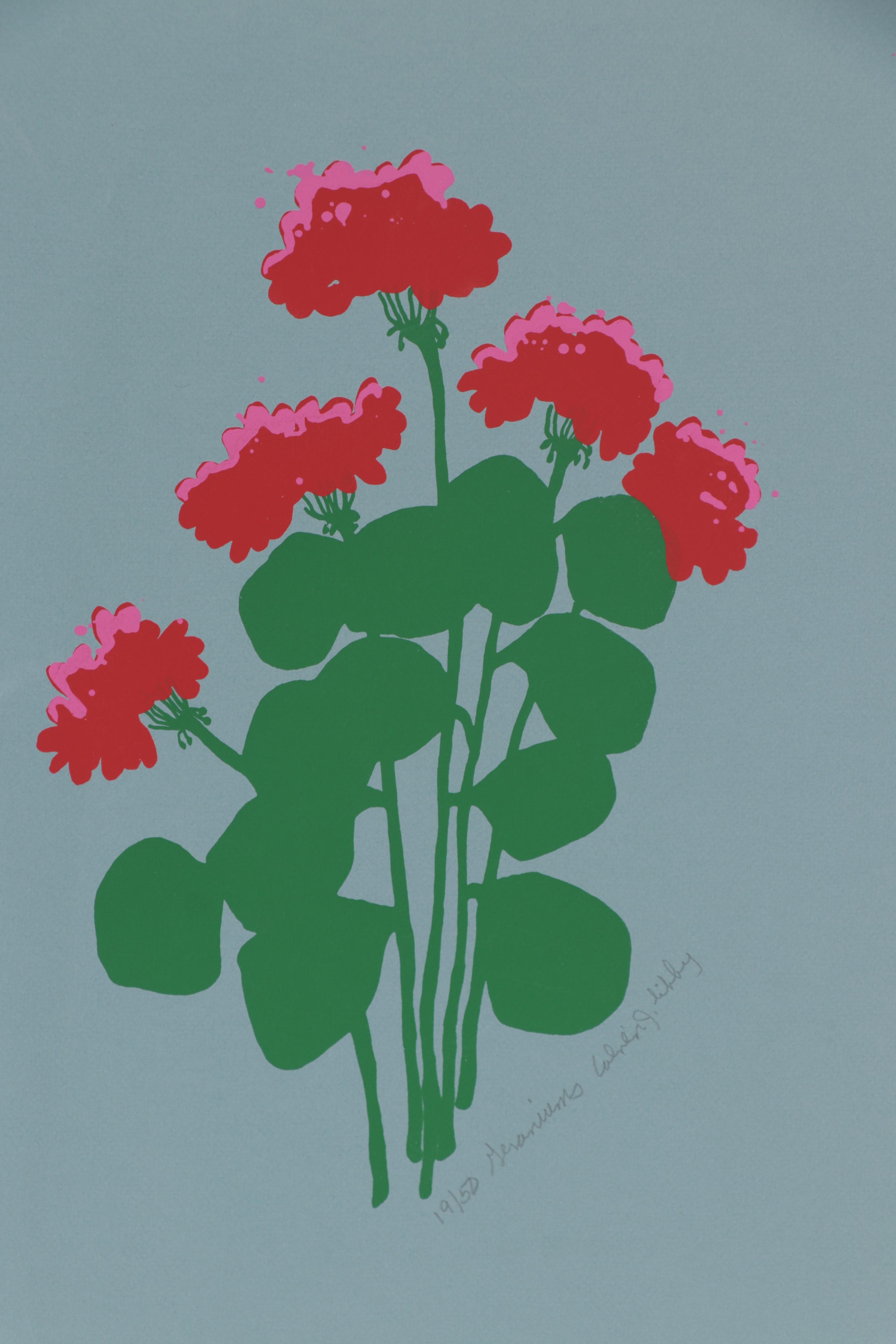 Calvin J. Libby Abstract and Floral Serigraphs