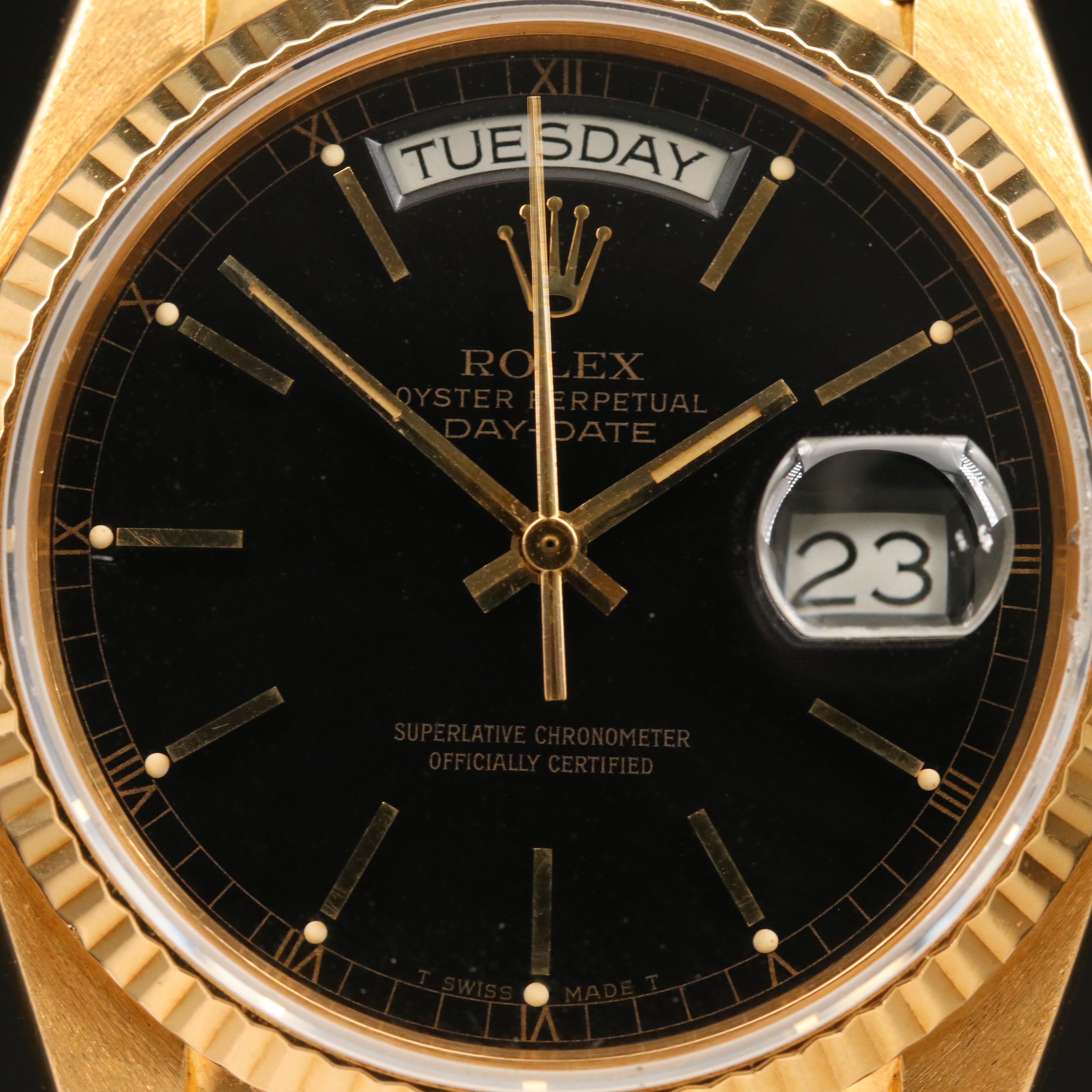 1982 Rolex Day-Date President 18K Yellow Gold Automatic Watch