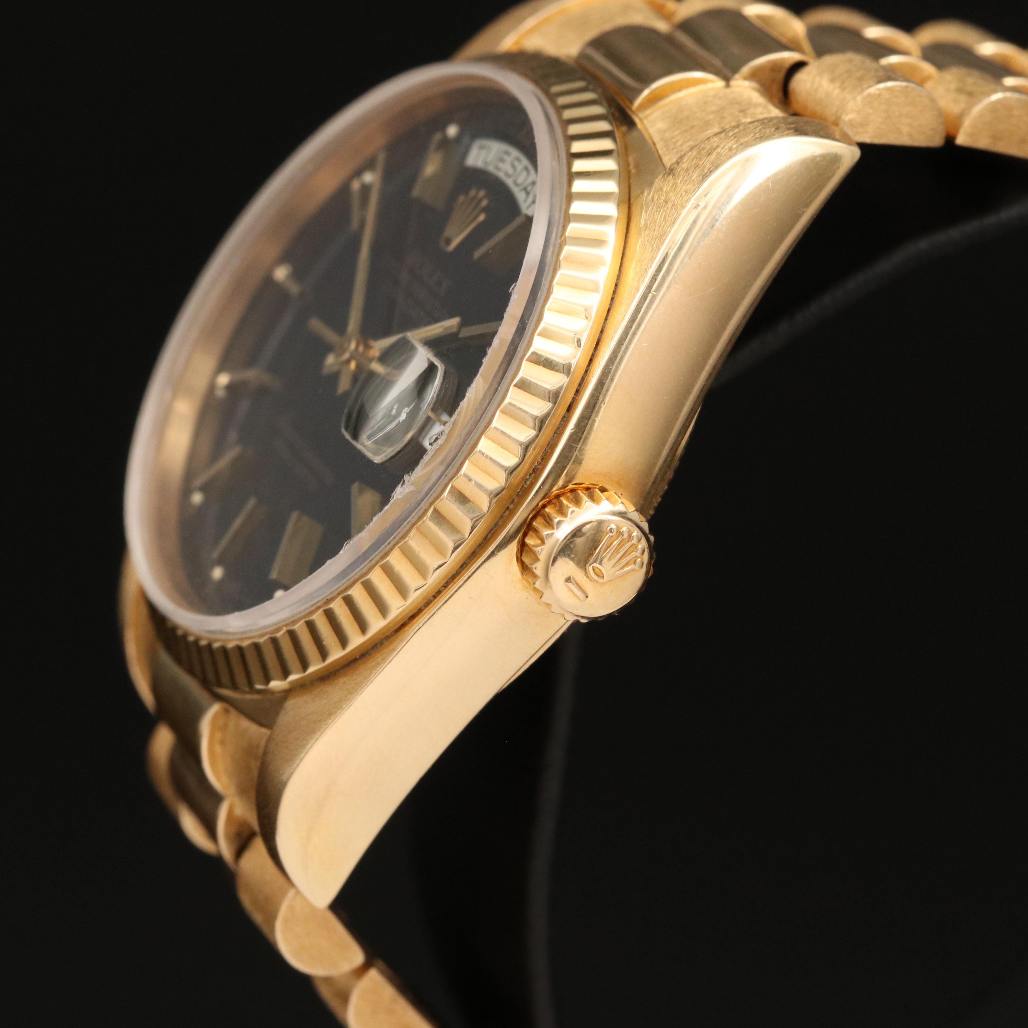 1982 Rolex Day-Date President 18K Yellow Gold Automatic Watch