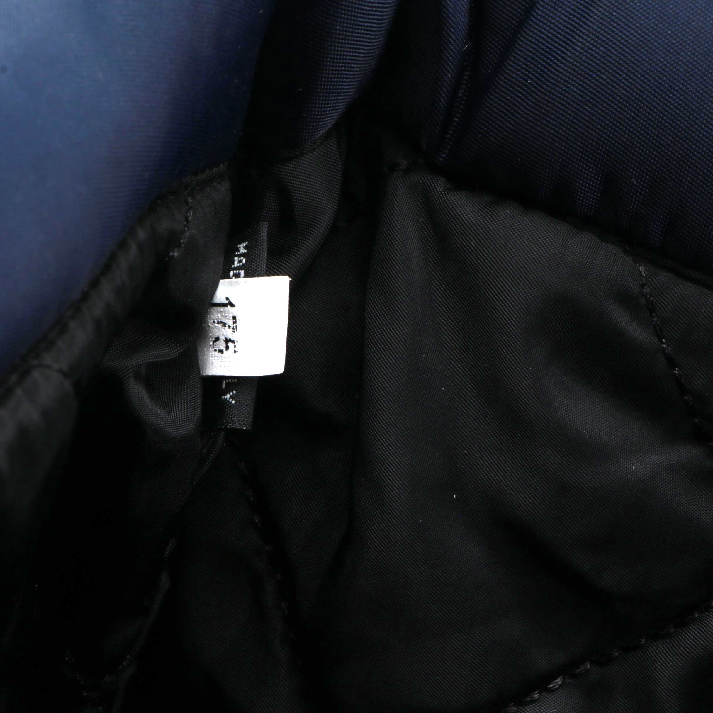 Prada Test Bomber Tote in Navy Blue Quilted Nylon with Leather Trim