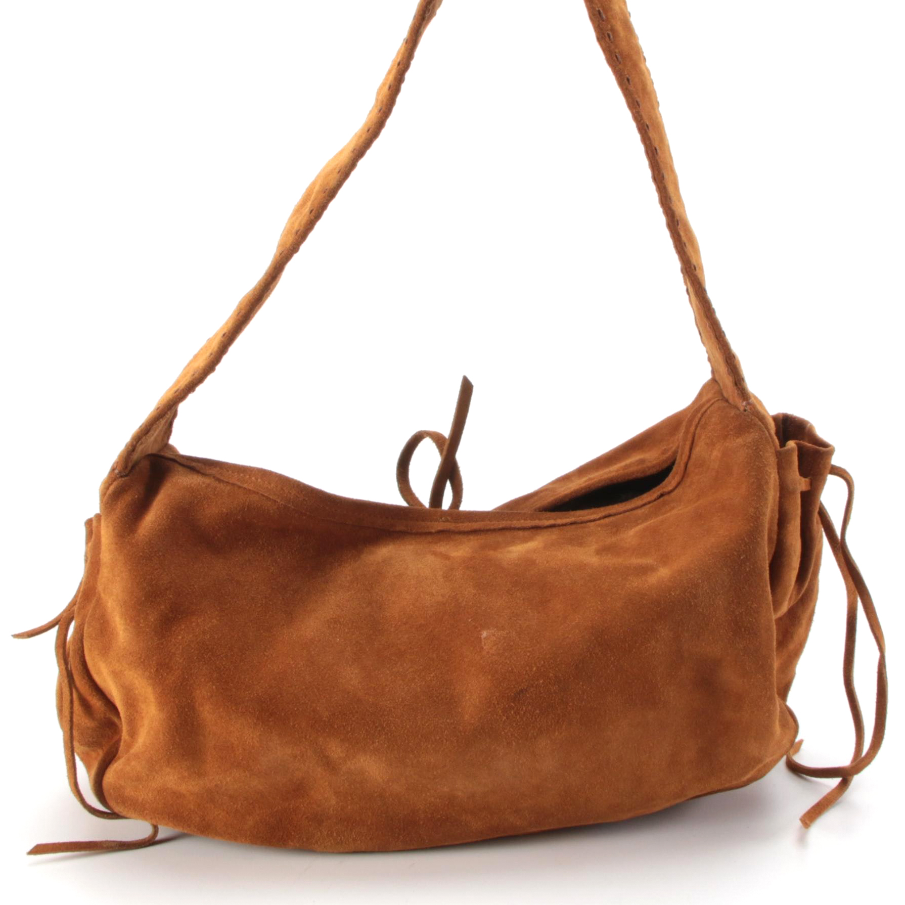 Prada Hobo Bag in Cognac Suede