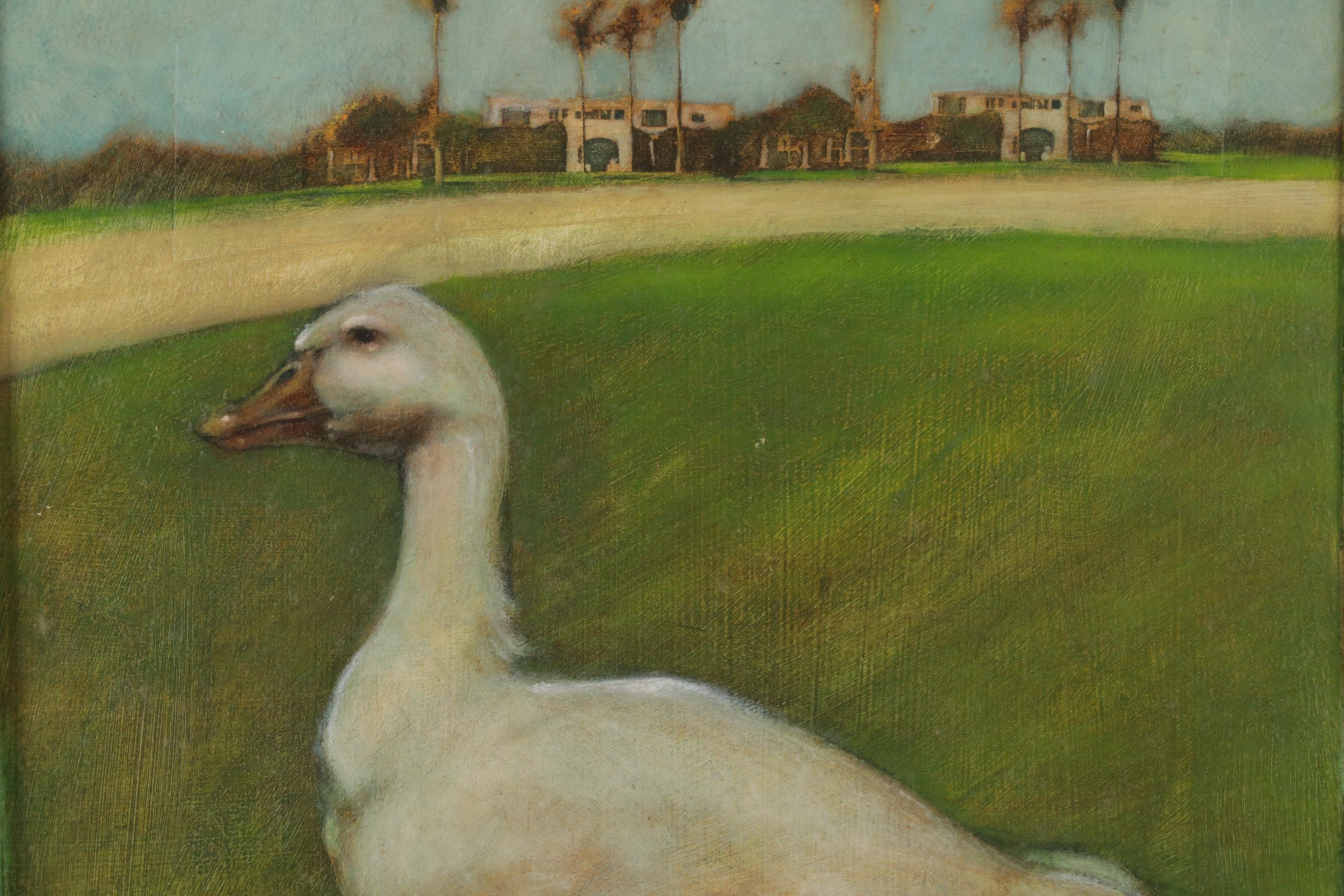 Joseph Daniel Fiedler Oil Painting "Duck," circa 1983