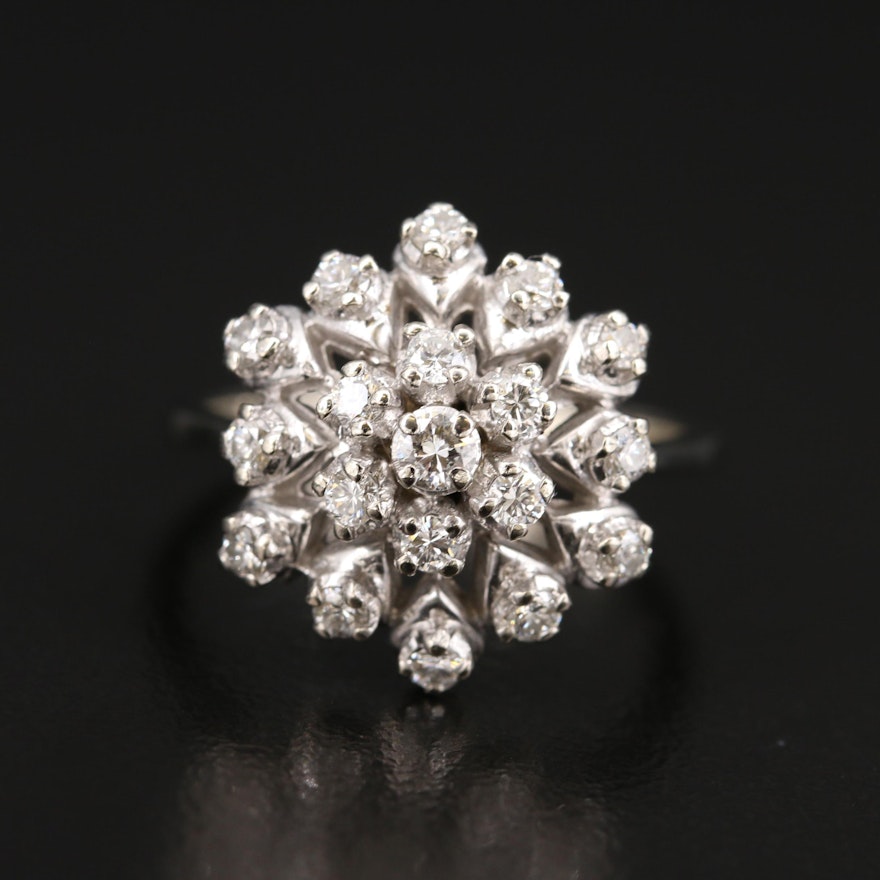 18K Diamond Openwork Ring