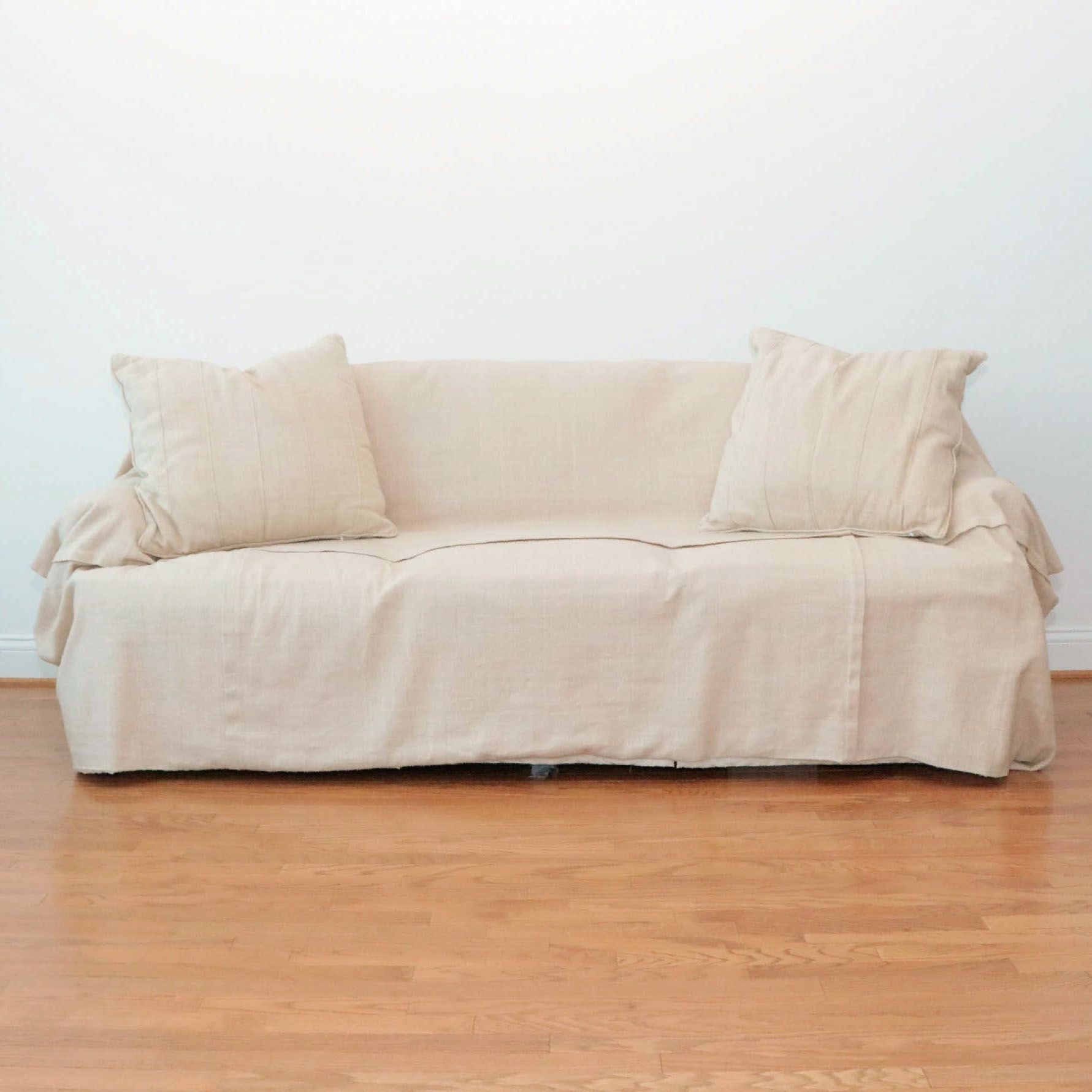 Sherrill Furniture Sofa with Linen Slipcover