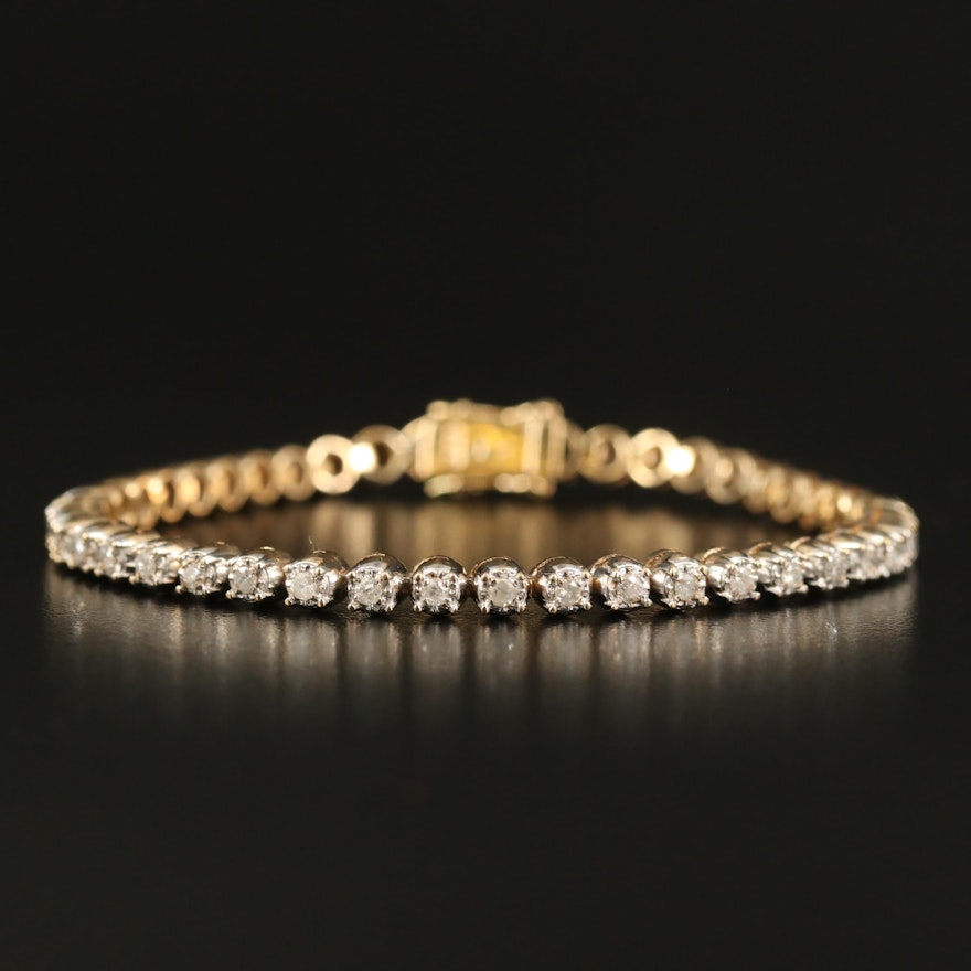 14K 1.12 CTW Diamond Line Bracelet