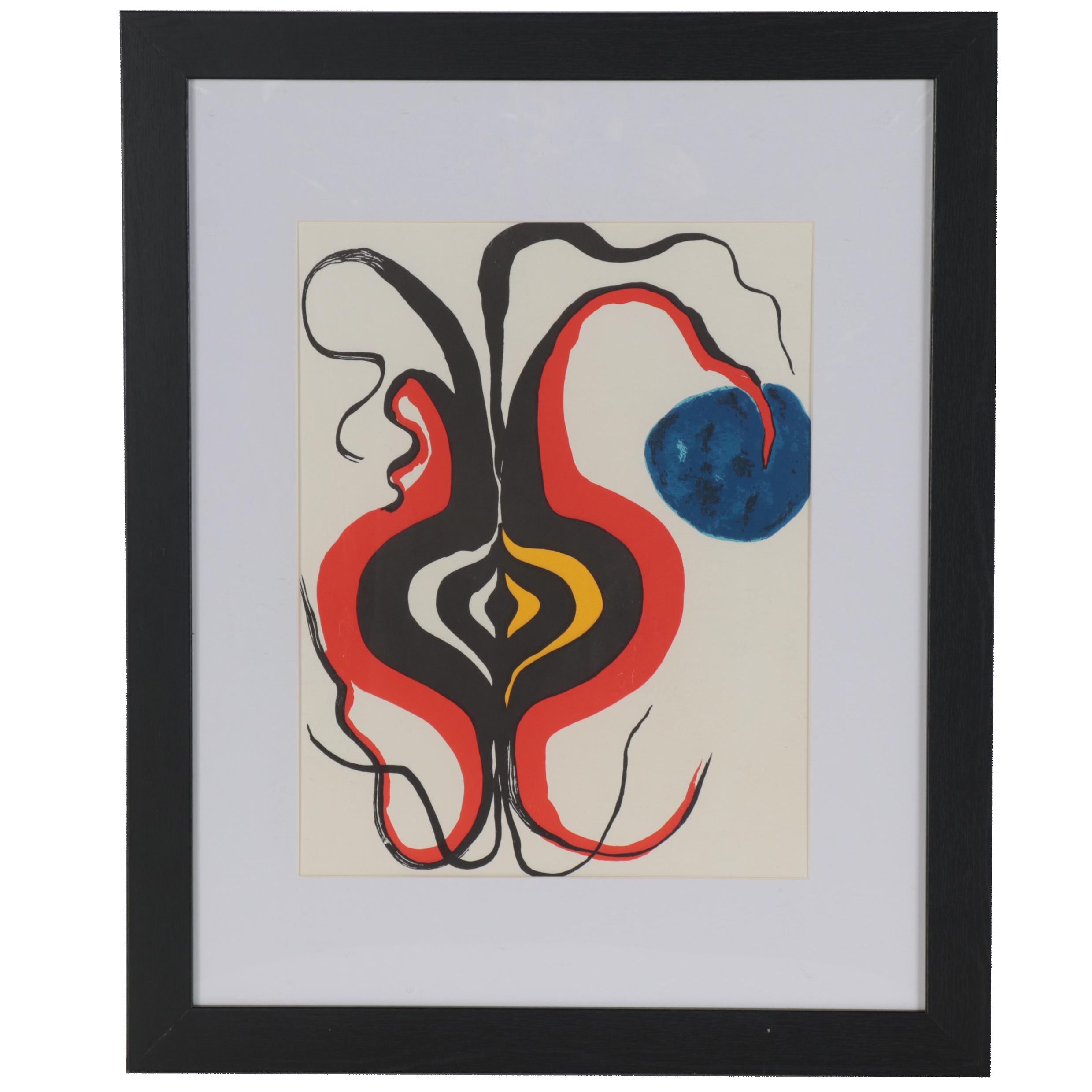 Alexander Calder Color Lithograph for "Derrière le Miroir," 1966