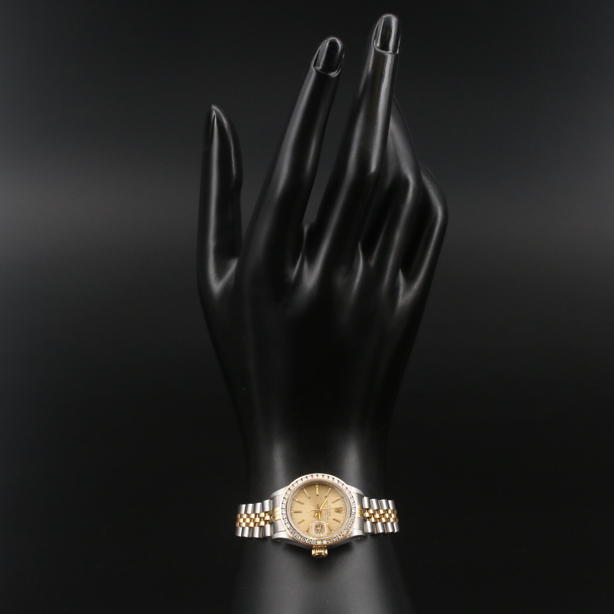 1984 Rolex Datejust Watch with Diamond Bezel