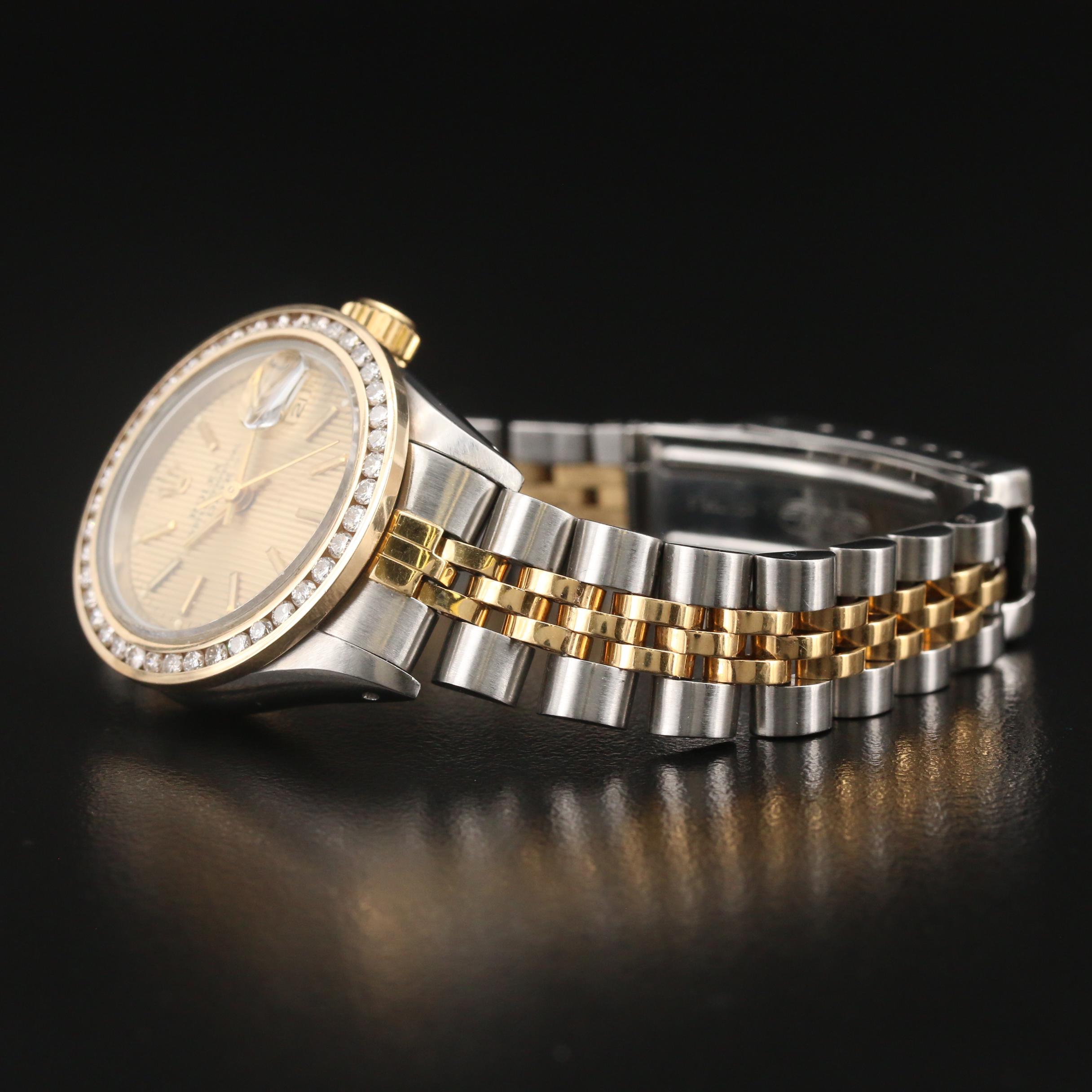 1984 Rolex Datejust Watch with Diamond Bezel