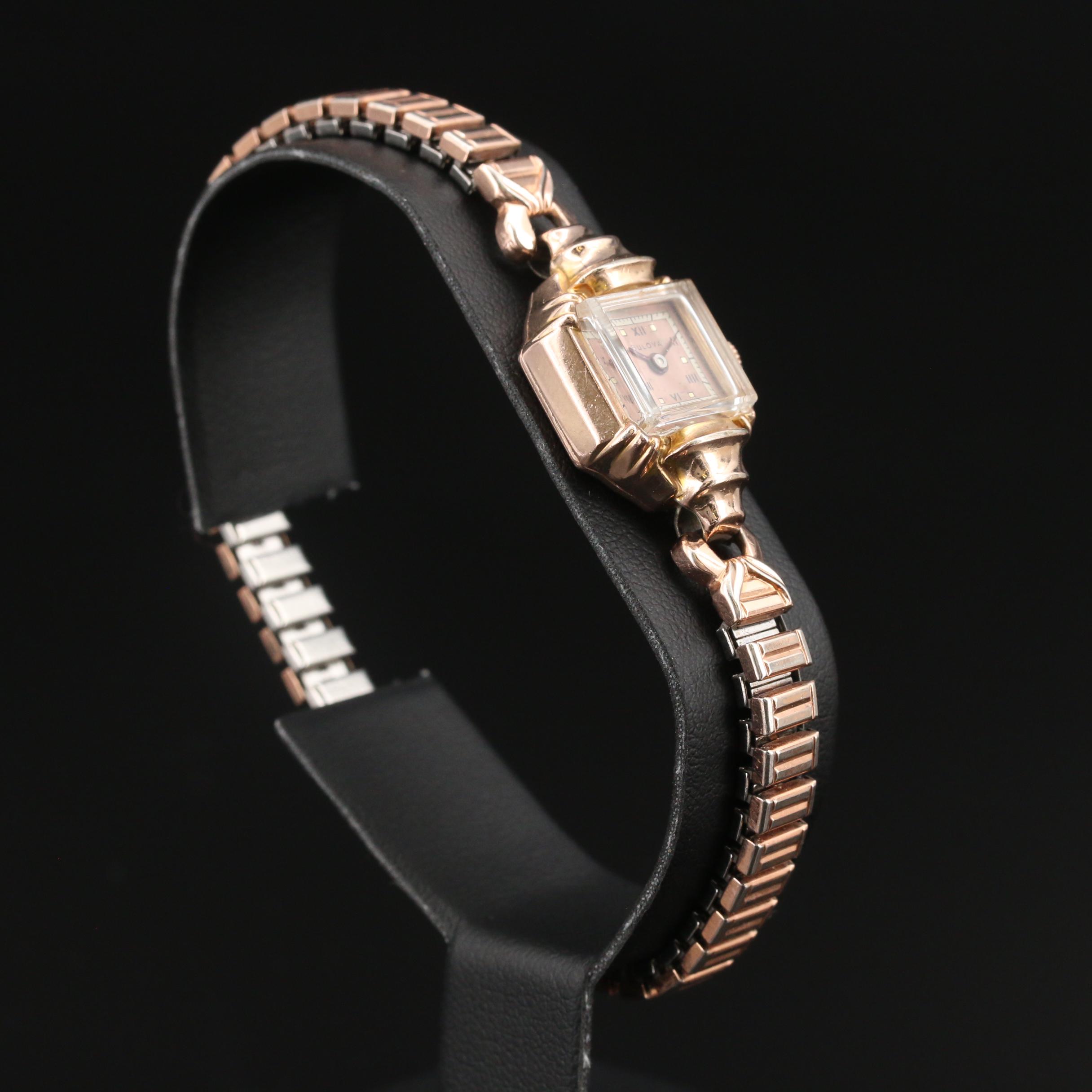 1948 Bulova Her Excellency "N" 14K Gold Filled Stem Wind Watch