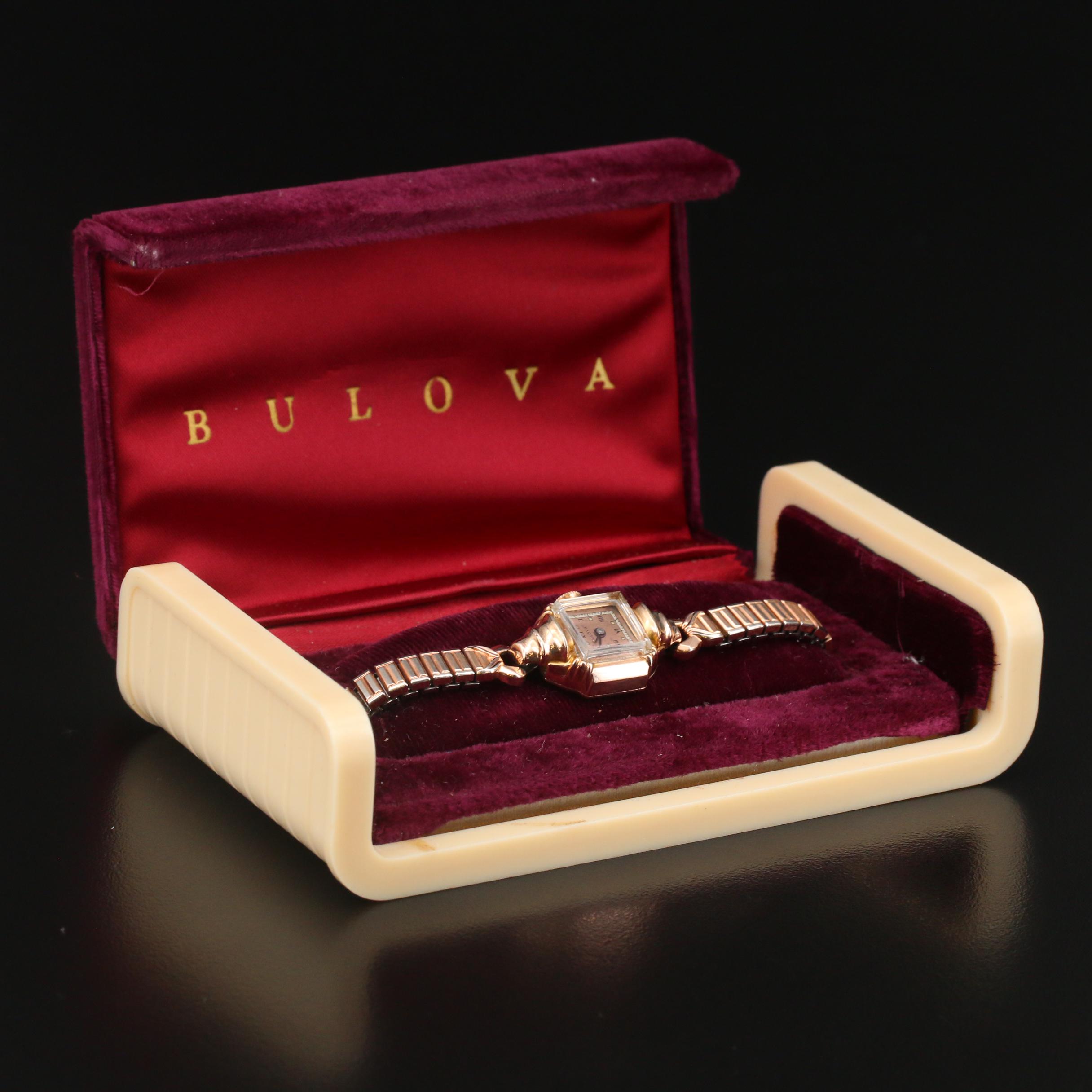 1948 Bulova Her Excellency "N" 14K Gold Filled Stem Wind Watch