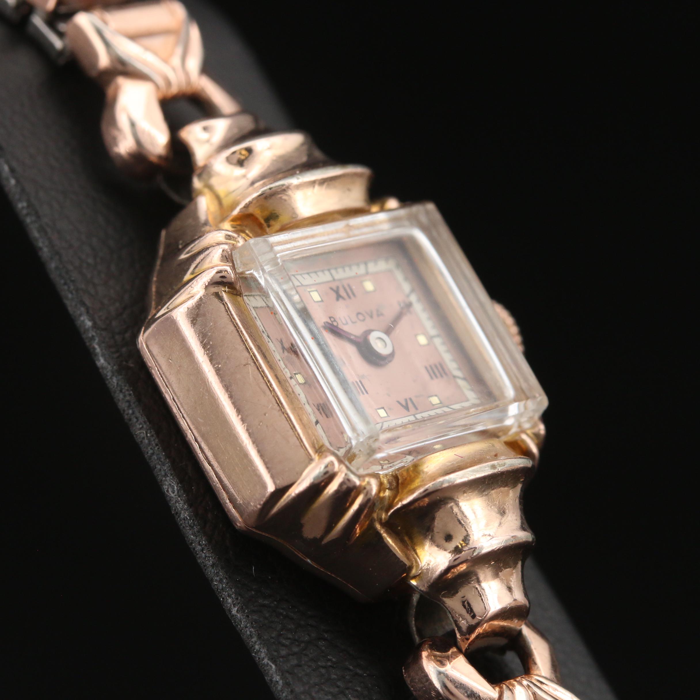 1948 Bulova Her Excellency "N" 14K Gold Filled Stem Wind Watch