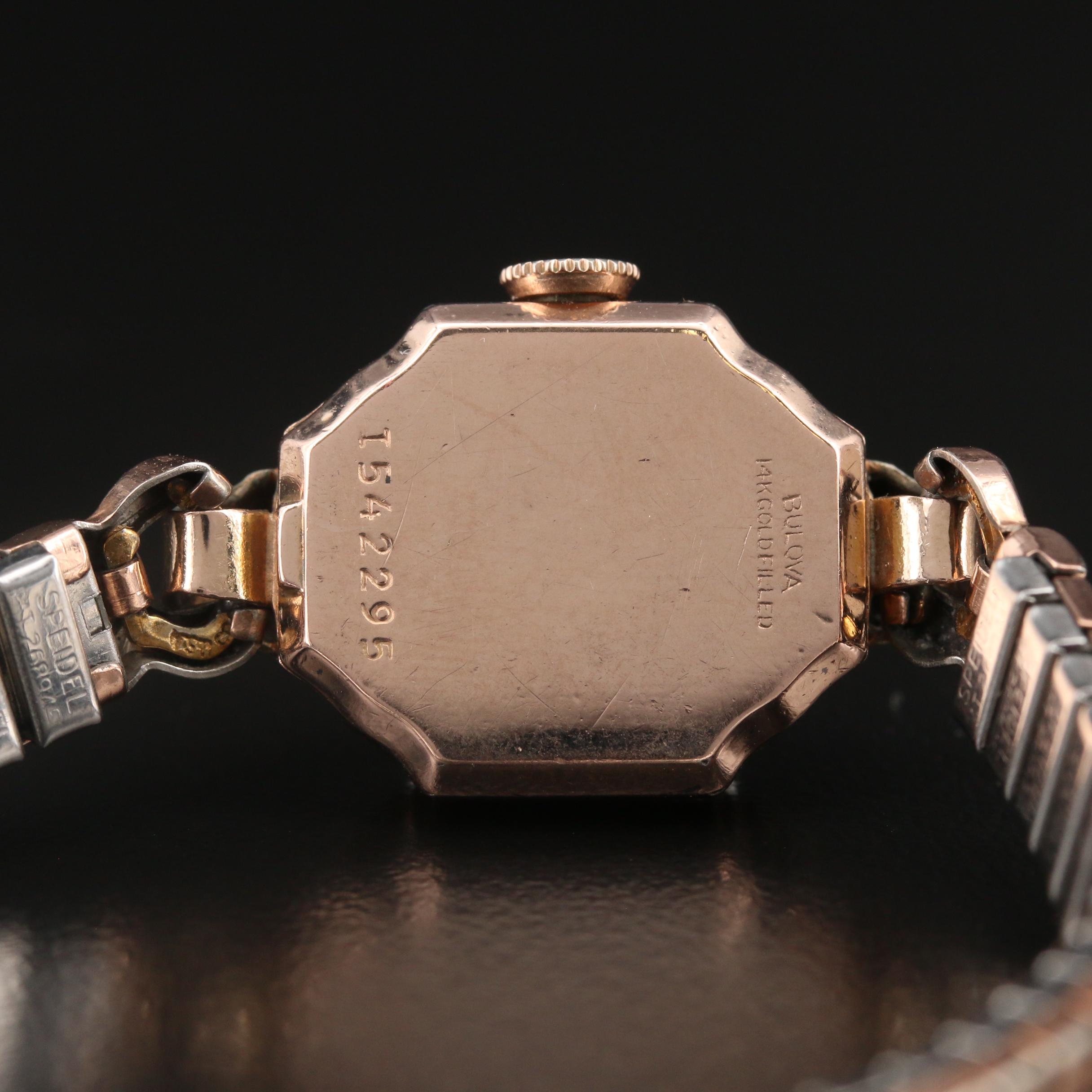 1948 Bulova Her Excellency "N" 14K Gold Filled Stem Wind Watch