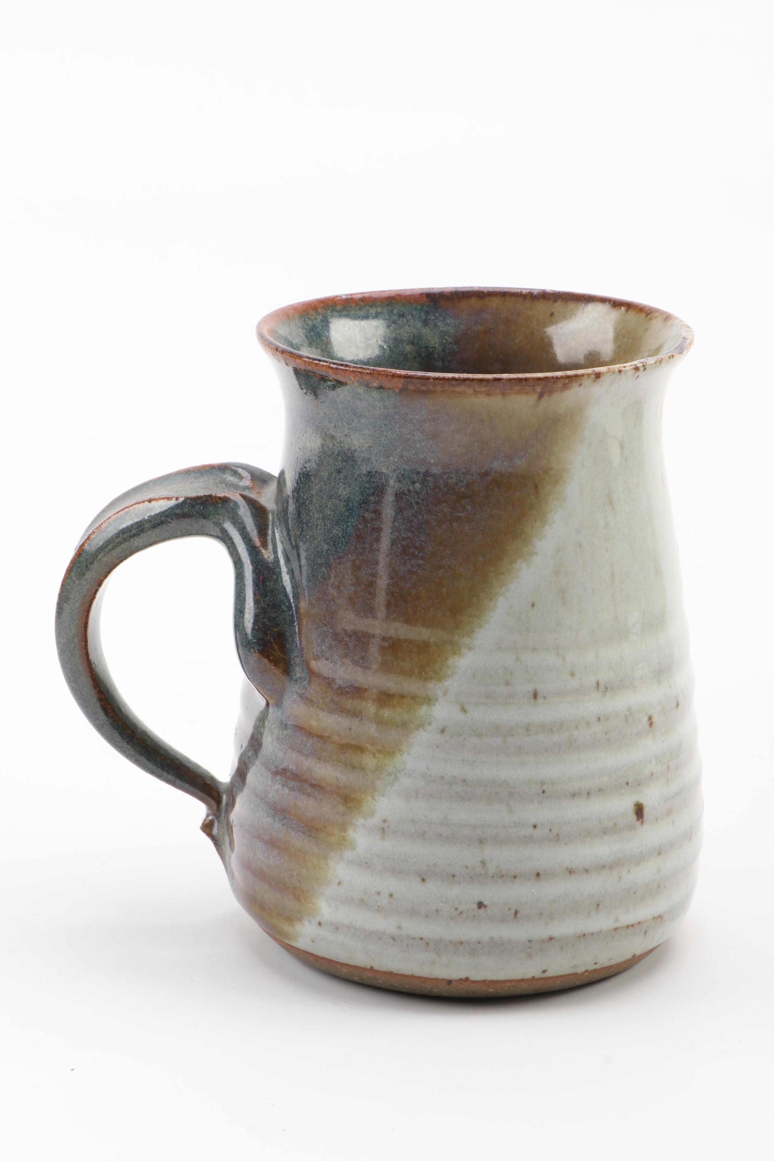 VanSickle Stoneware Pottery Pitcher and Mug Set