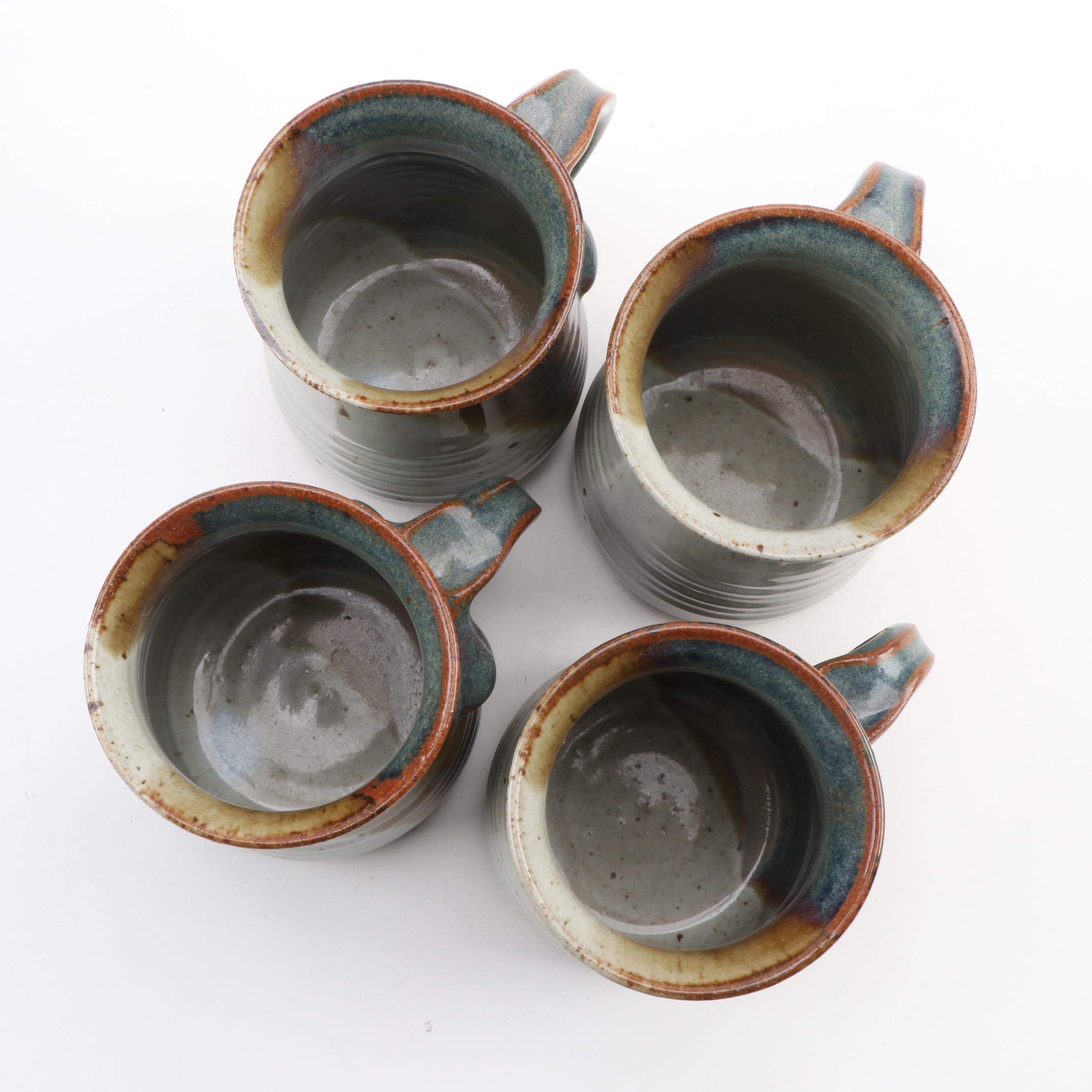 VanSickle Stoneware Pottery Pitcher and Mug Set