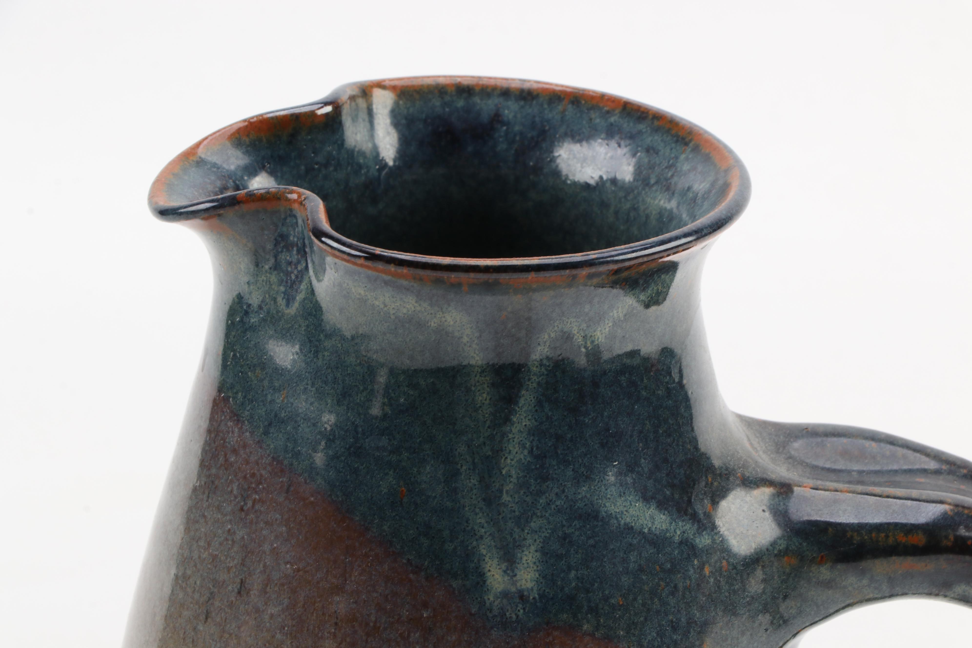 VanSickle Stoneware Pottery Pitcher and Mug Set